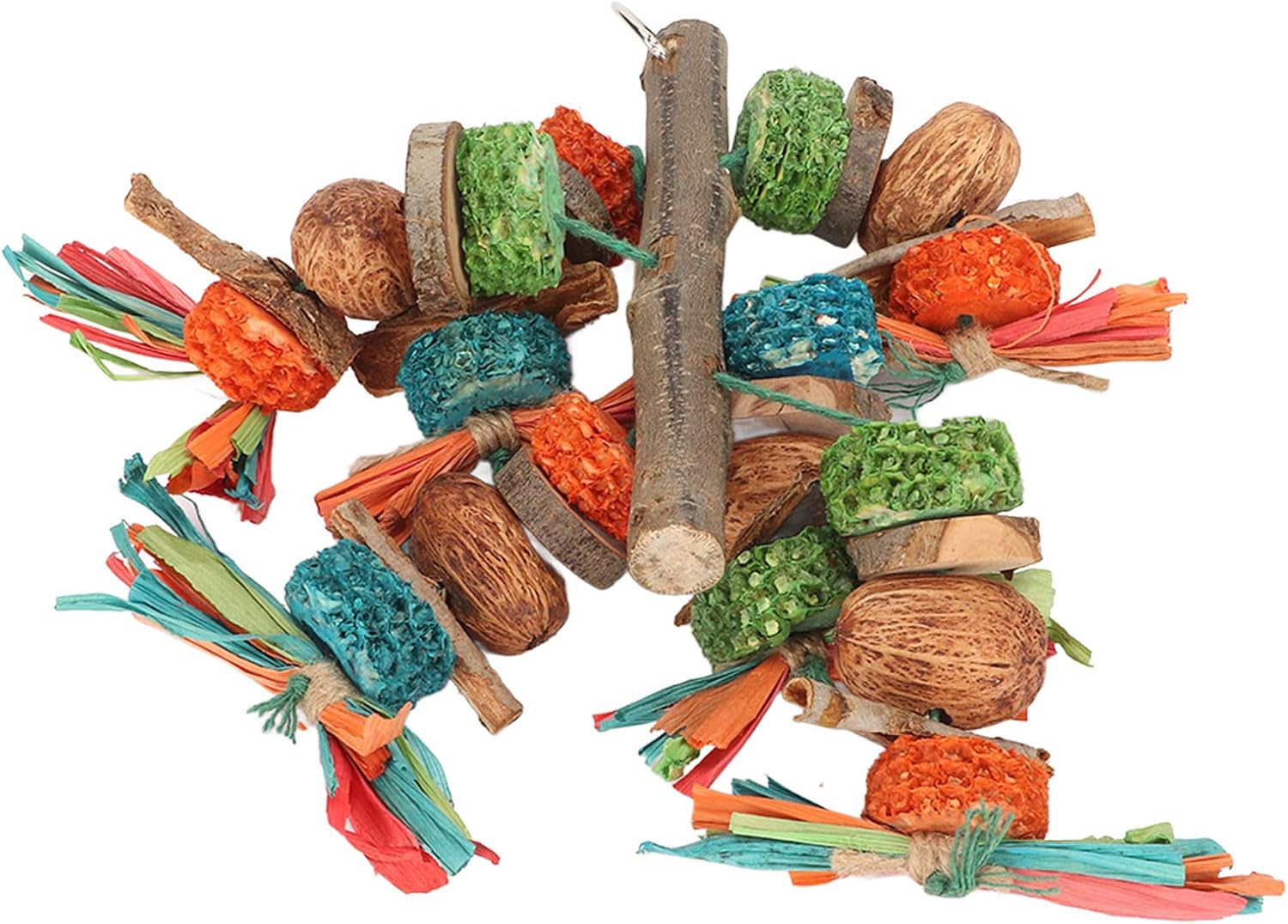 Parrot Chewing Toys, Natural Bark Corncob Nuts Parrot Toys, Bird Beak Trimmer, for Small and Medium Parakeets, Cockatiels, Conures, Budgies, Lovebirds image number 1