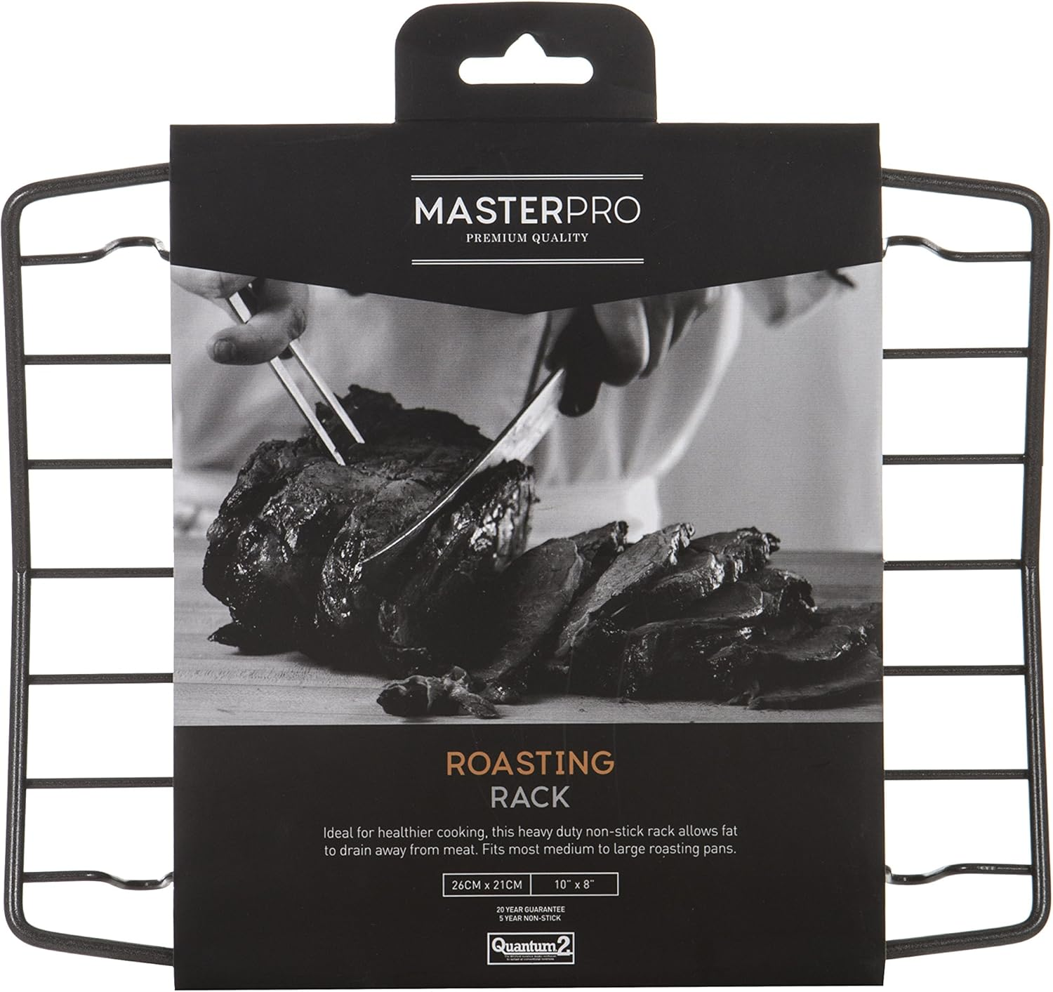 MASTERPRO MPTRAYNS26 Roasting Rack, Carbon Steel/Black