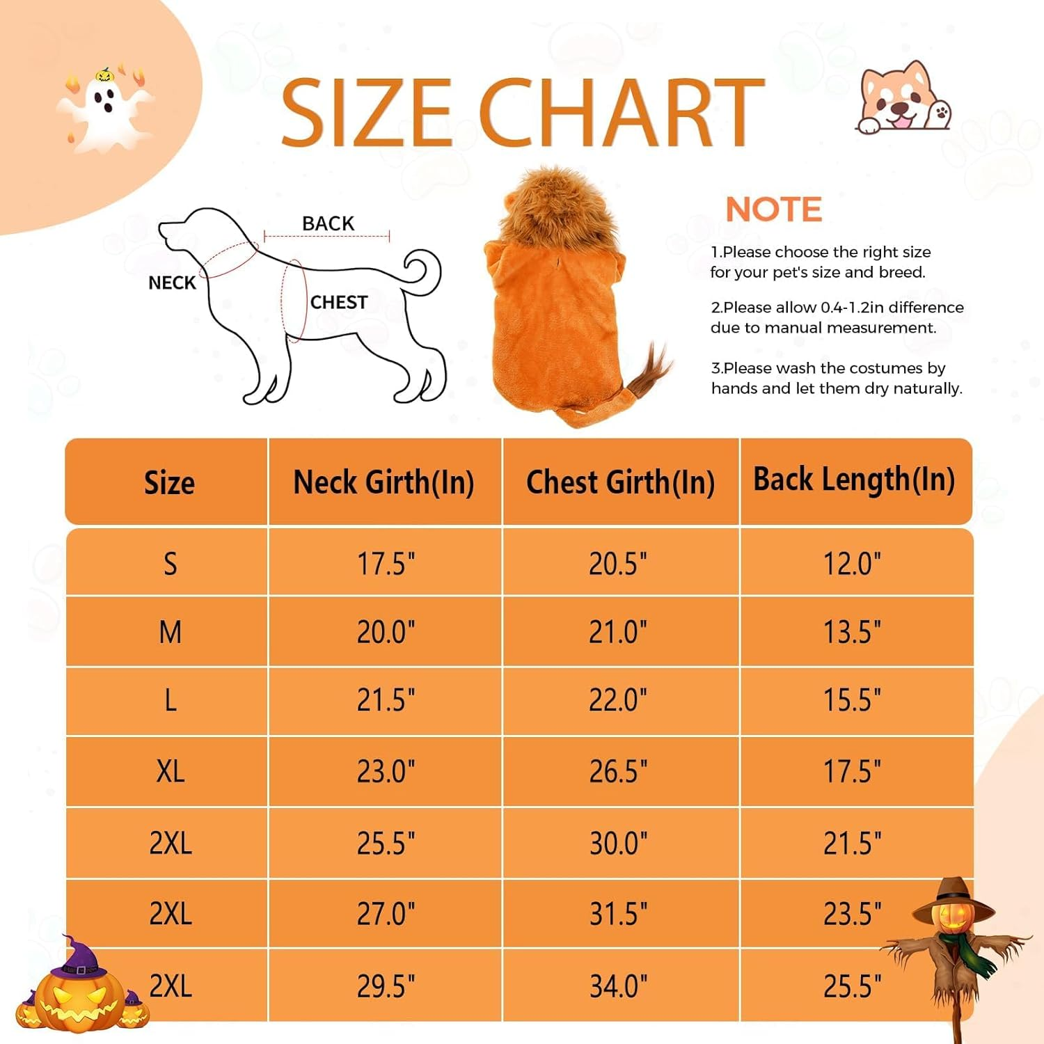 NACOCO Dog Halloween Lion Costume - Large Pet Clothes Cosplay Outfit Dog Lion Mane Apparel Party Hoodies Warm with Leash Hole for Small Medium to Large Sized Dogs (X-Large) image number 1
