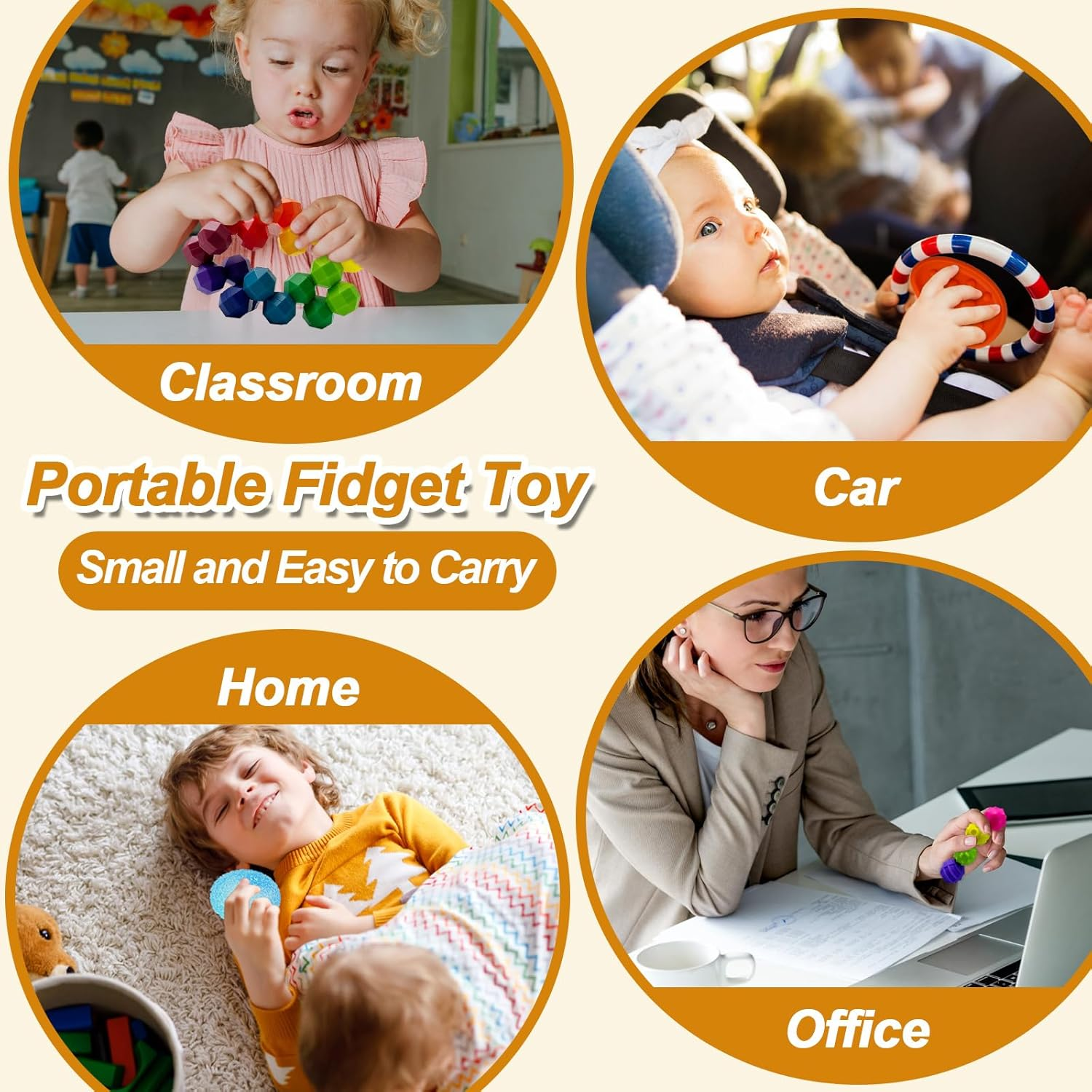 Fidget Toys Sensory Toys Set for Autism Kids Claming - 18 Pack Textured Soft Fidget Stress Toys for Students Anxiety Relief image number 2