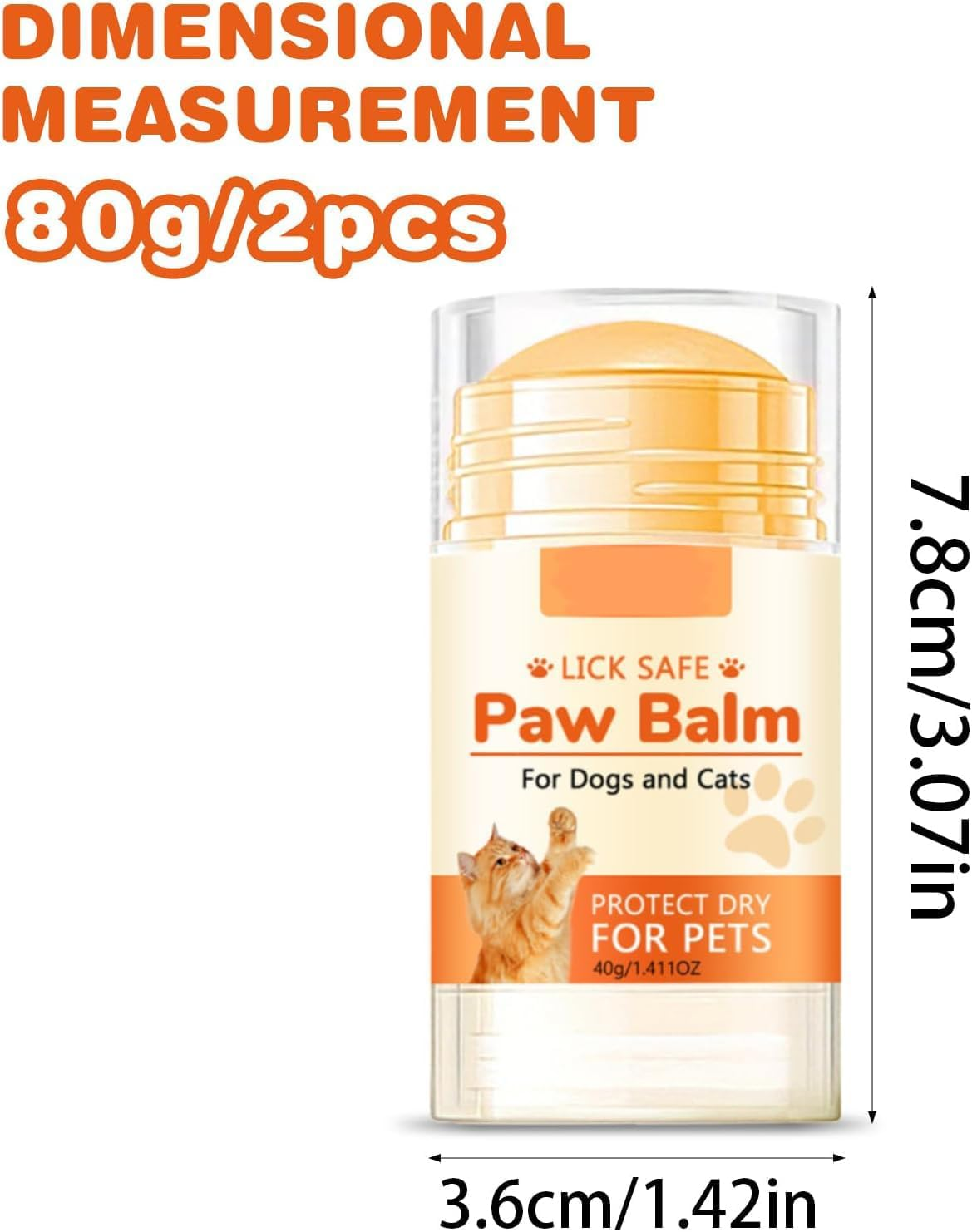 2 Bottles Paw Ointment- 40G,Natural Leak-Proof Paw Butter for Dogs,Moisturiser Dogs Moisturiser,Snow and Dry Weather Protection Cat Paw Butter,Dog Paw Balm,Dog Paw Balm for Travel image number 2