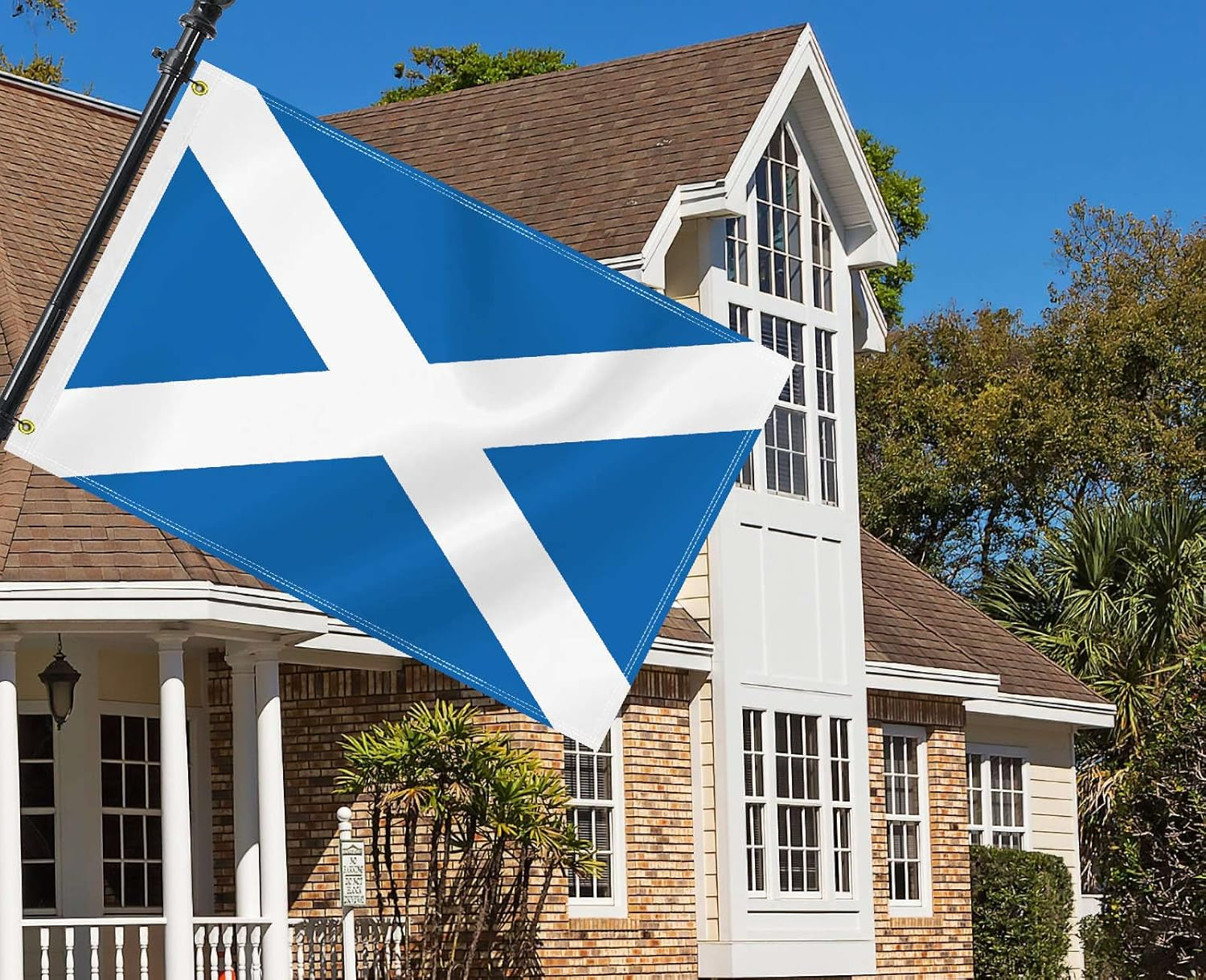 Medium 2&times;3 FT Scotland Flag, 60&times;90 CM Scottish 100D National Outdoor Banner,Decorgarden with Brass Gromment