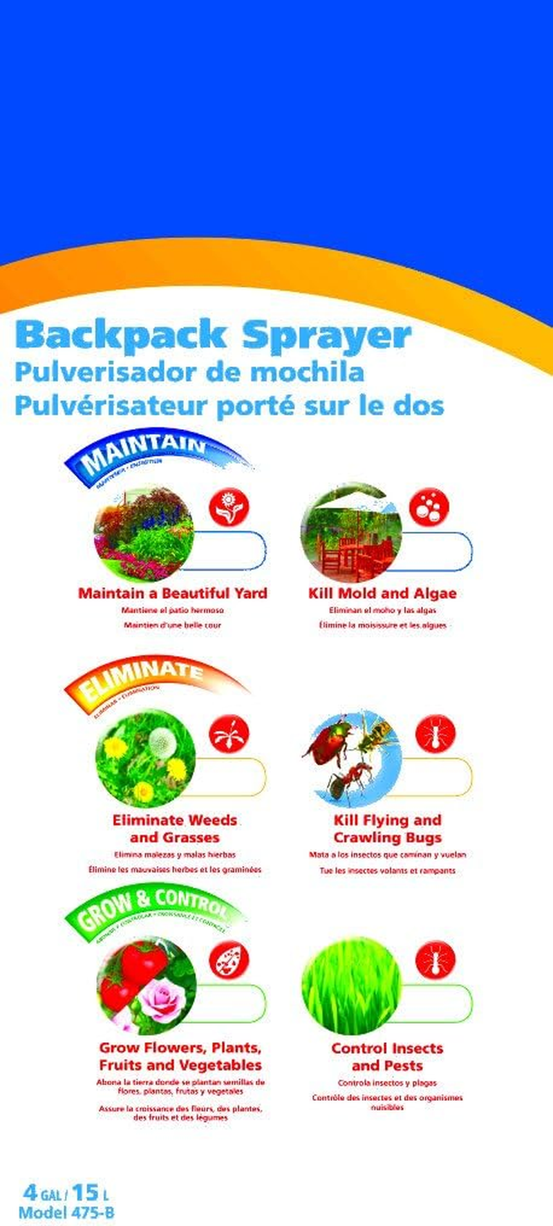 SOLO 475-B Backpack Sprayer, 4 Gallon, Diaphragm - Bleach Resistant image number 6