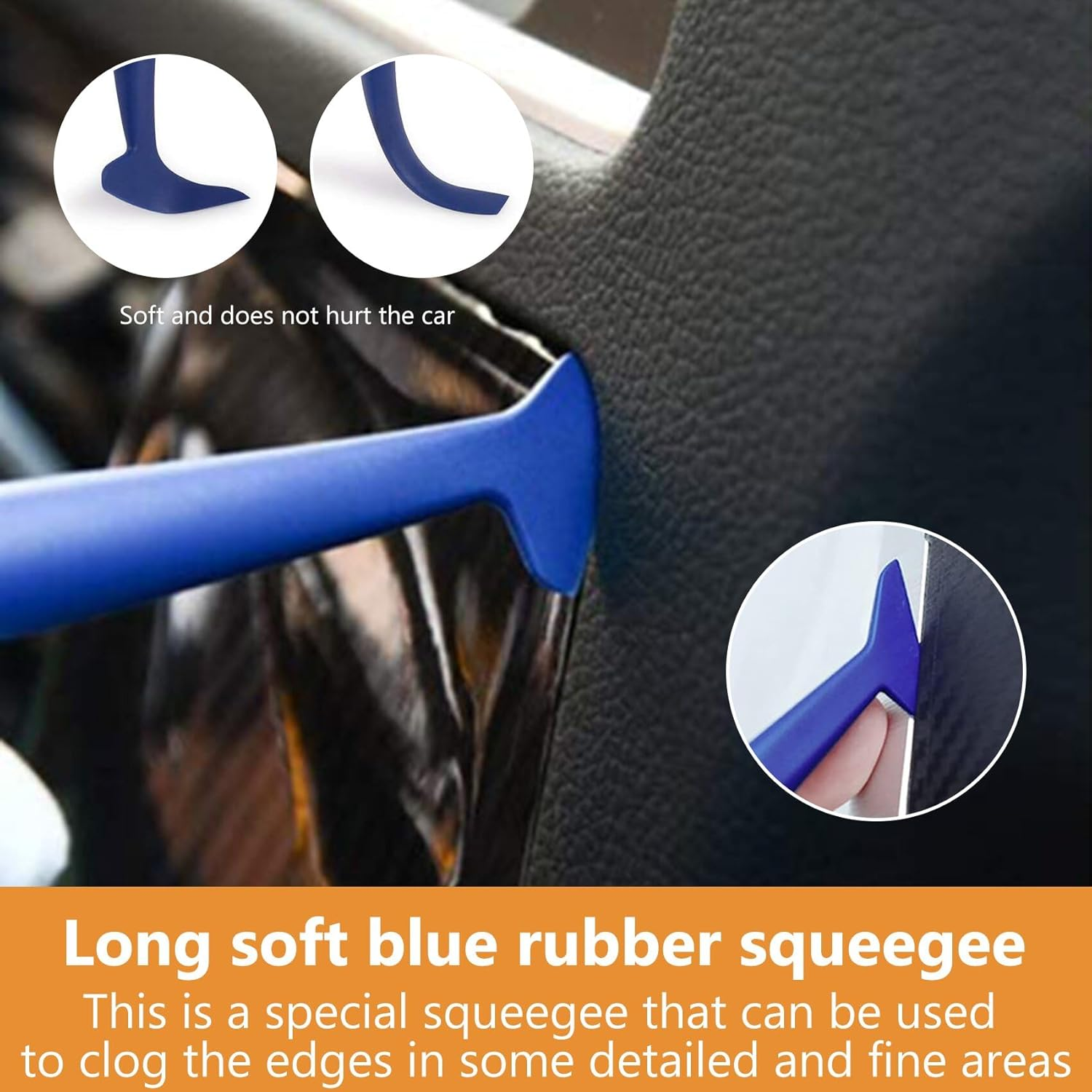 15 Pieces of Automotive Vinyl Packaging Kit, Including Extendable 9Mm Art Knives and Blades, 4-Inch Felt Scraper, Automotive Vinyl Wrapped Window Film Kit, Suitable for All Types of Window Films image number 5