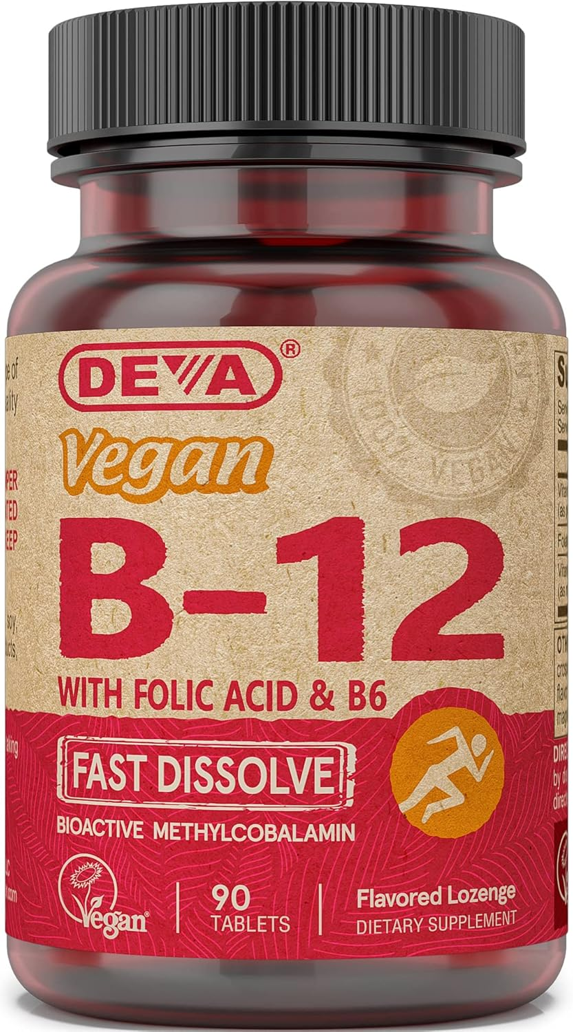 Deva Vegan Vitamins Sublingual B12 1000 Mcg Tablets, 90 Count image number 3