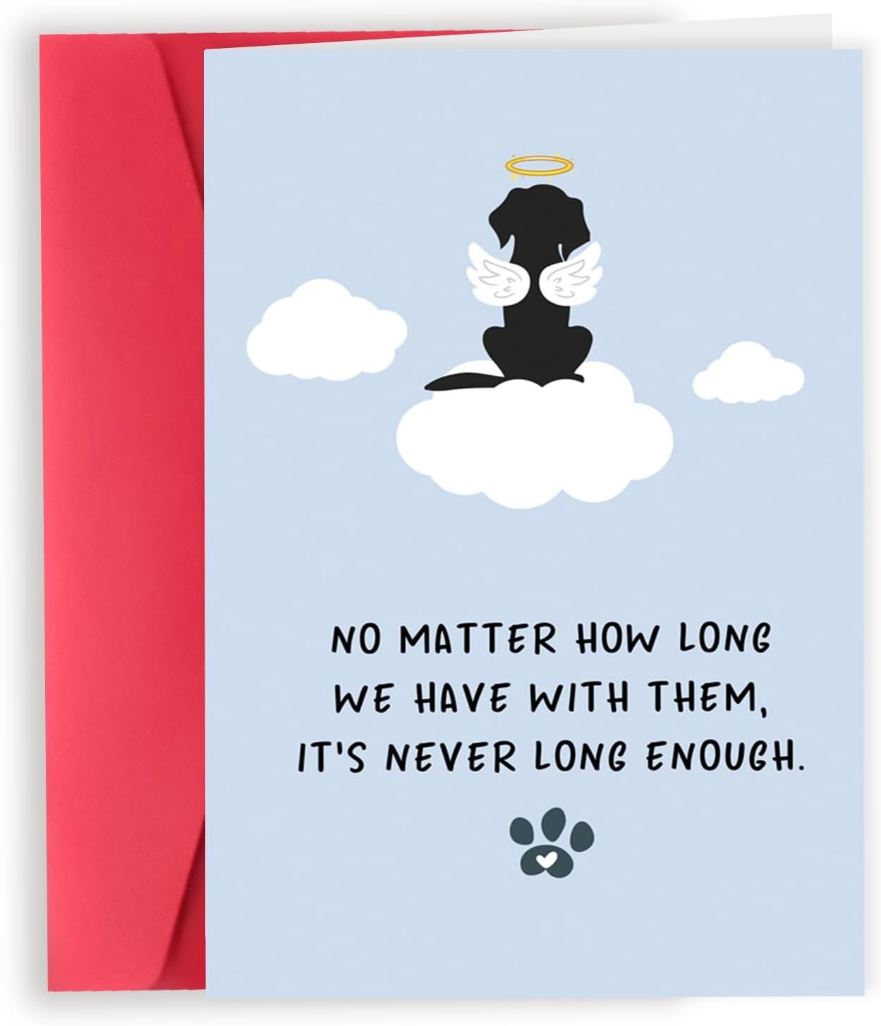 Dog Sympathy Card, Cute Pet Loss Cards, Dog Memorial Sympathy Gifts for Loss of Pet, Condolence Card for Pets Owner Lover, Doggy Bereavement Ideas for Family Friends Husband Wife - 14 image number 2