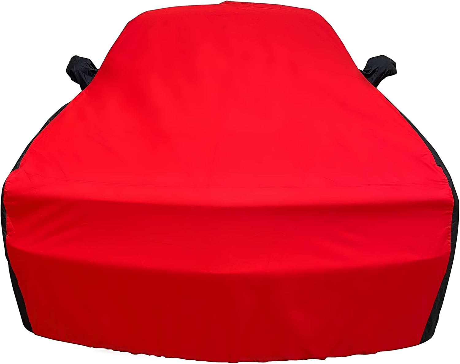 2008-2023 Dodge Challenger Indoor/Outdoor Car Cover - Ultraguard plus 300 Denier UV Protection Water Resistant - Custom Fit for All SXT, GT, R/T, Scat Pack, Hellcat Redeye & Widebody (Red/Black) - Gray,Black image number 7