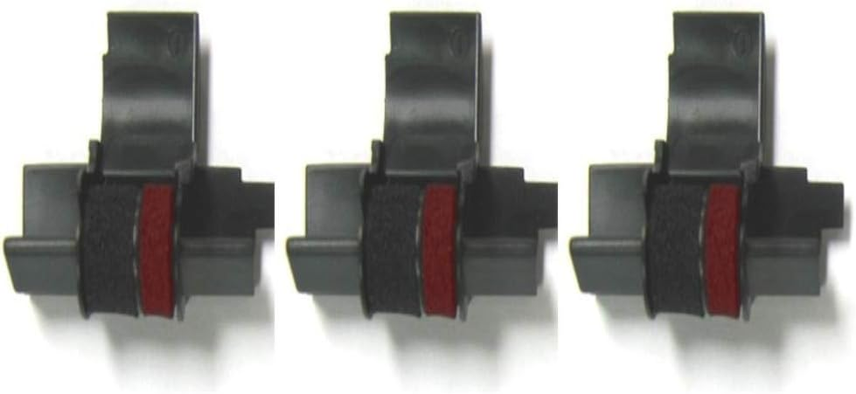 (3 Pack) Calculator Ink Roller Fits Sharp EL-1801V EL-1750V EL-1611V Casio HR-170RC HR-200RC HR-300RC Canon P23-DHV-3 and More Black/Red IR-40T CP-13 EA-772R Compatible/Replacement by COMPUMATIC image number 4