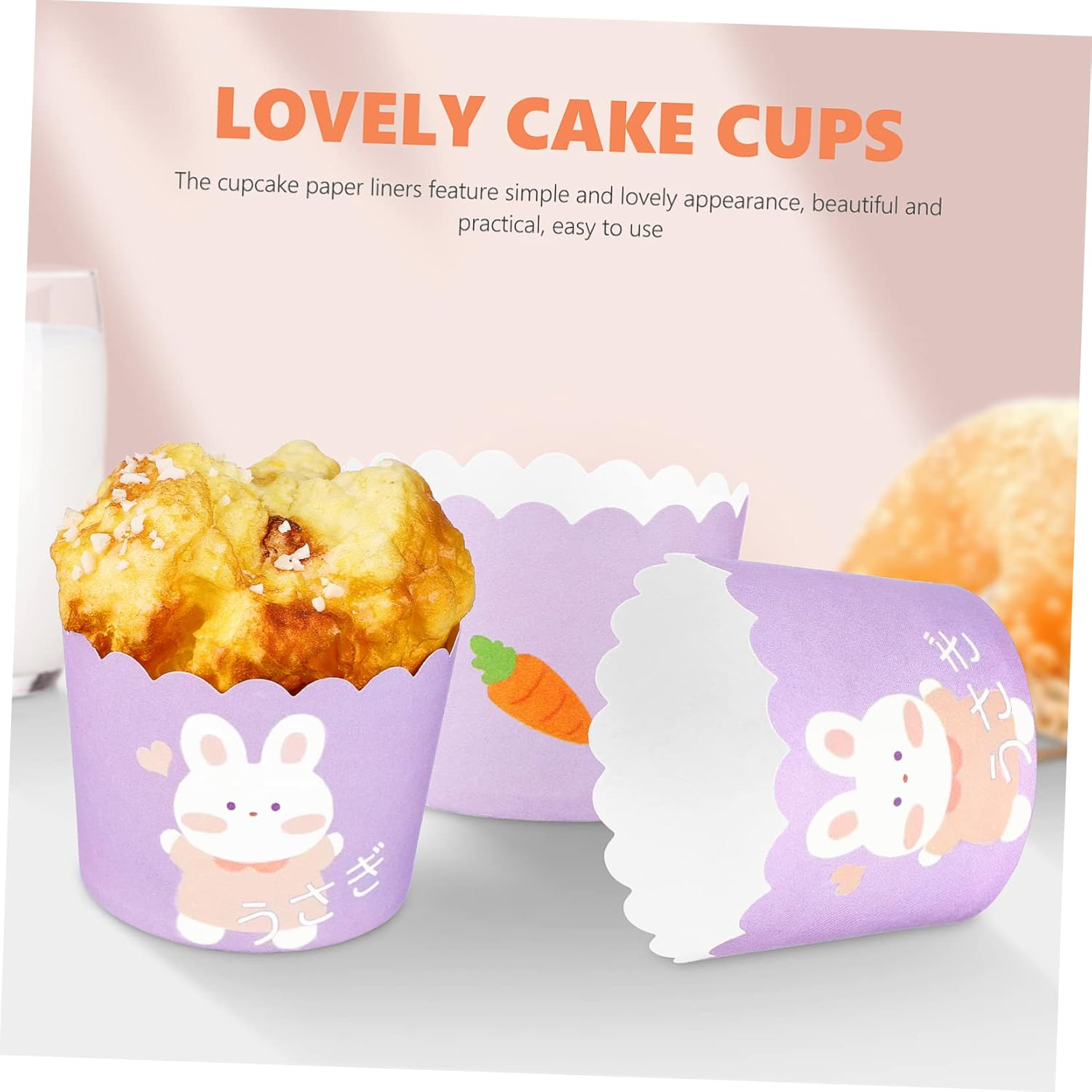 LABRIMP 100 Pack Pattern Muffin Cups Greaseproof Baking Cups for Cake Liners Party Christmas Supplies image number 2