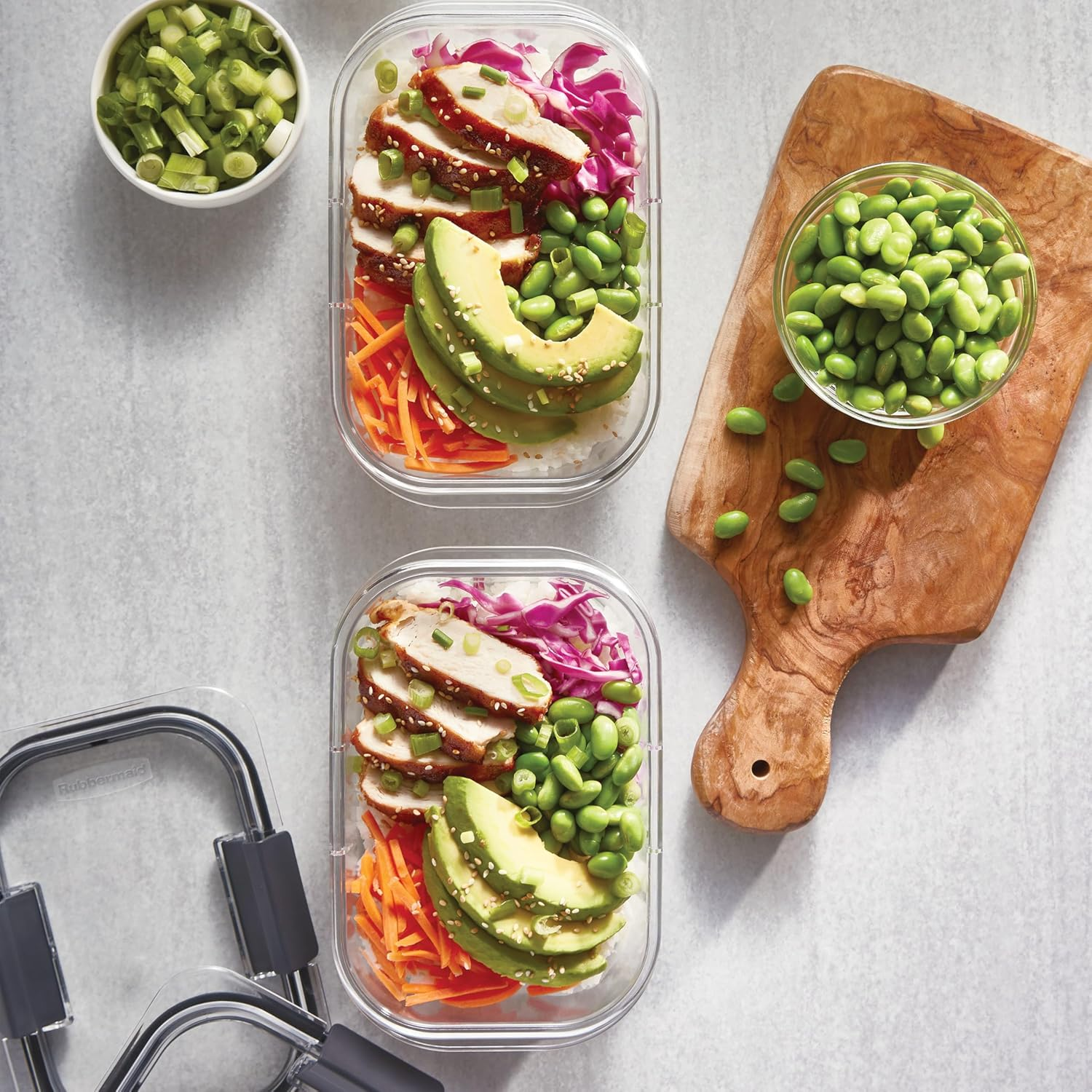 Rubbermaid Brilliance BPA Free Airtight Food Storage Containers with Lids, Set of 4 (4.7 Cup) Ideal for Lunch, Meal Prep, and Leftovers image number 3