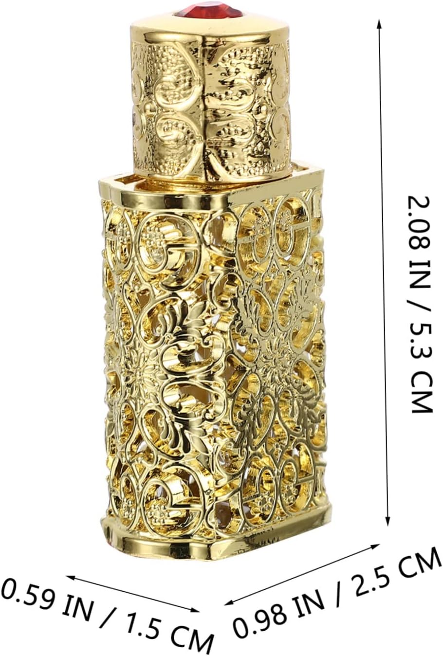 3Pcs 3Ml Essential Oil Perfume Bottle Leakproof Glass Metal Travel Dispenser Diy Cosmetic Aromatherapy Kit Retro Engraved Design image number 5