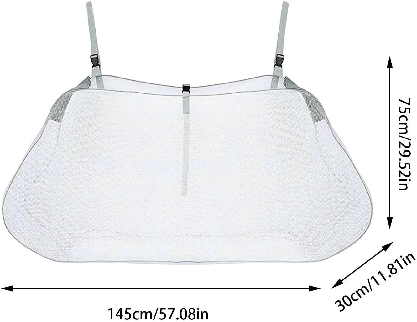 Pool Storage Organiser - Large Capacity Pool Storage Bag for Pool Toys | Swimming Pool Storage Bag for Toys, Foldable for Carrying Football, Ba - Gray image number 5