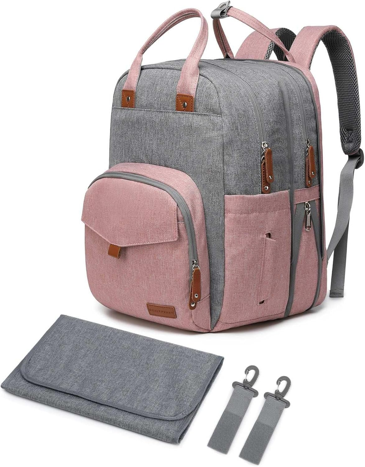 Extra Large Diaper Bag Backpack for Two Kids, Expandable 35L Baby Bags for Mom Girl Boy Dad Toddler image number 5