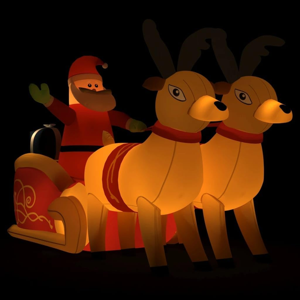 Christmas Reindeer, Xmas Light up Reindeer Outdoor Yard Christmas Decoration Christmas Inflatable Santa and Reindeer Decoration LED 130 Cm image number 1
