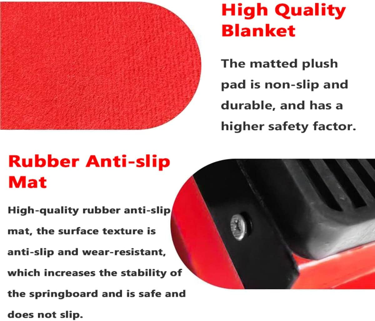 Vaulting Gymnastics Equipment Kids Spring Board, Thickened 2 Springs inside for School/Sports Club/Martial/Track and Field, Bearing 80Kg,2Springs image number 1