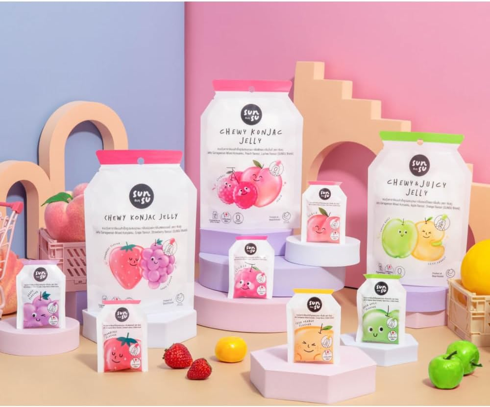 Sunsu Chewy Jelly Rose & Sakura Flavour 96G image number 1