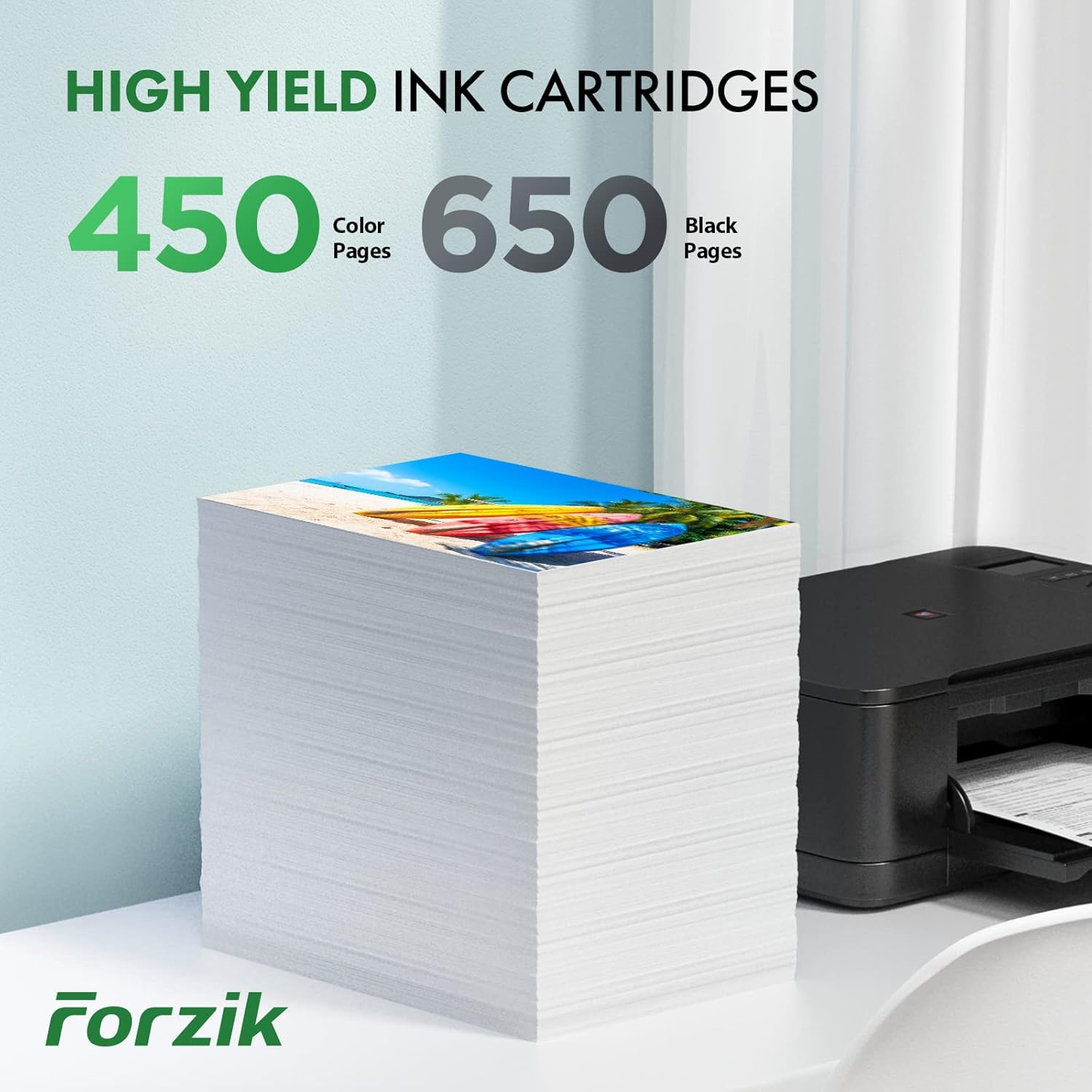 65XL Ink Cartridges High Yield Compatible Replacement for HP Ink 65 Black and Color Combo Pack Works with AMP 100 120 Series Deskjet 2620 3720 Series Envy 5020 5030 Series image number 3