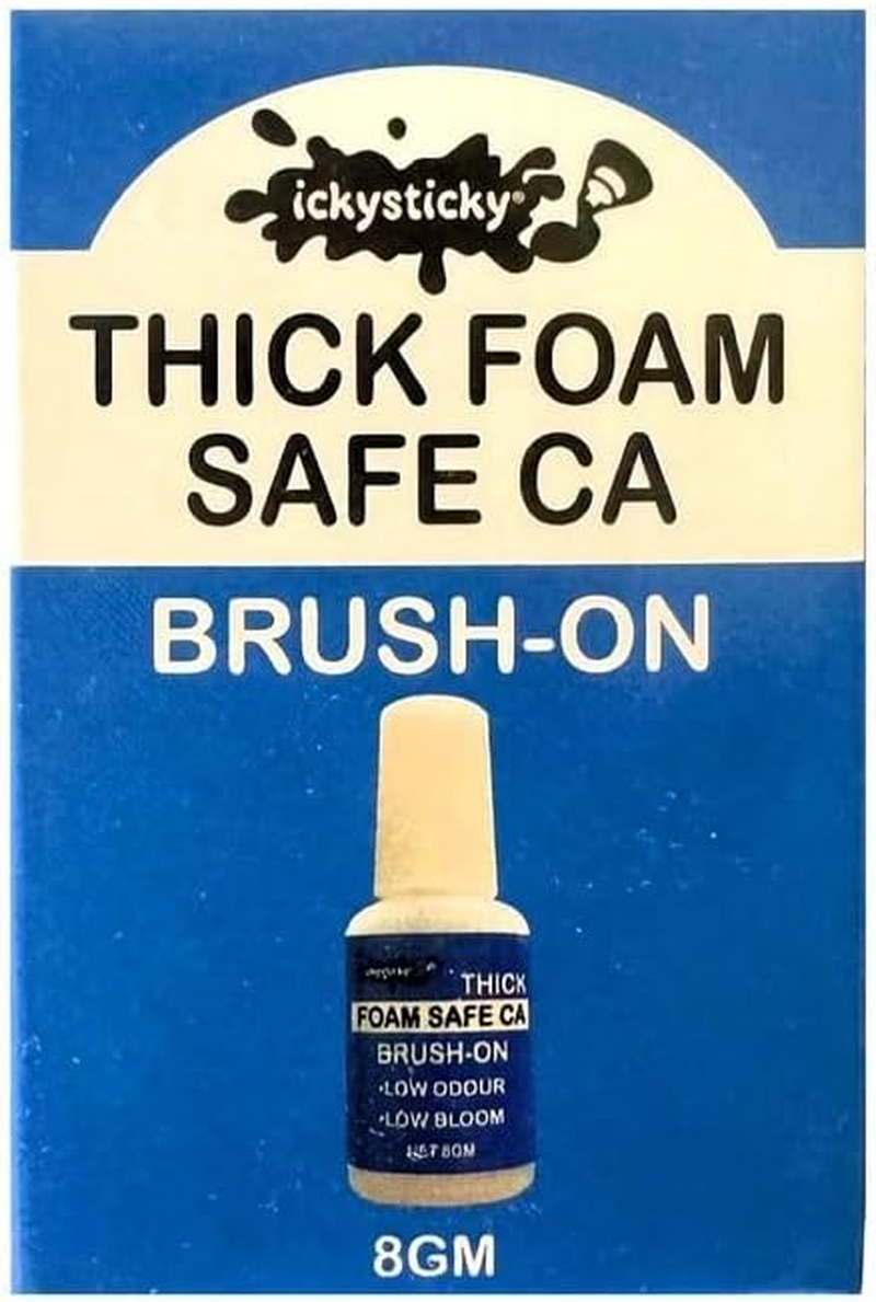 Ickysticky Thick Foam Safe Brush-On CA Glue 8 G Premium Superglue Wood, Craft, Metal, Plastic, Model Kits, DIY, Home, Office image number 3