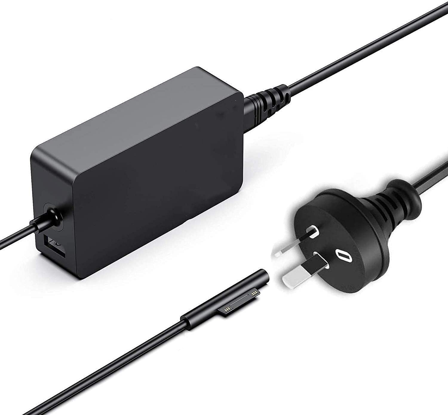 Surface Pro 4 Charger,65W 15V 4A AUKEH Power Supply Adapter for Microsoft Surface Pro 5,Surface Pro 4,Surface Pro 3,Surface Book 1706 Tablet PC with USB Port and 6.5Ft AU Power Cord image number 4