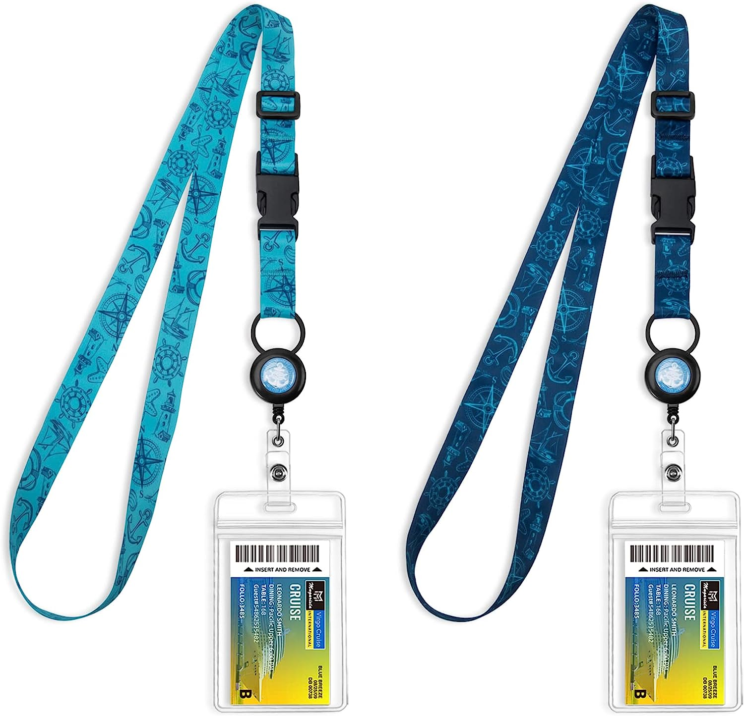 MNGARISTA Retractable Cruise Lanyard for Ship Cards, Waterproof Lanyards for Cruise Ship Cards with ID Holder, 2 Pack, Underwater World image number 6