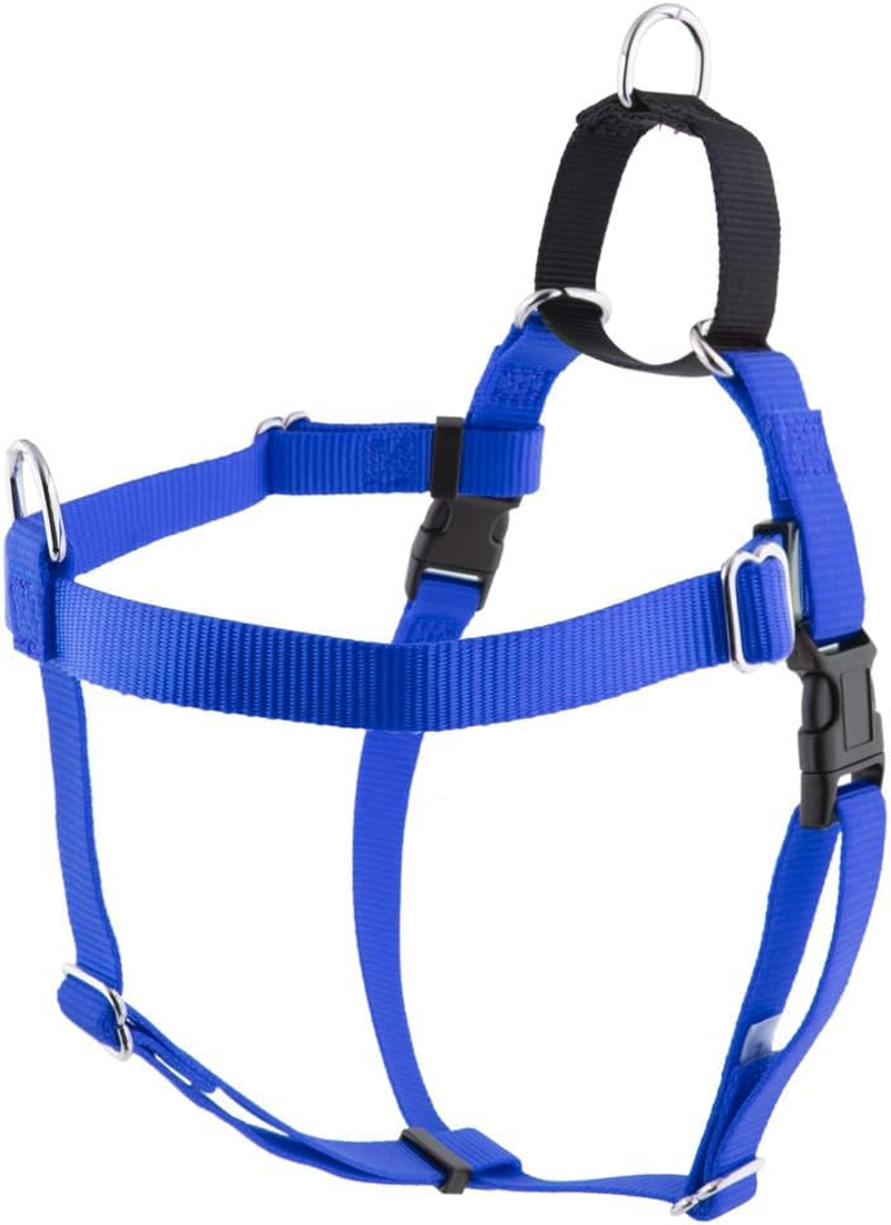 Freedom Dog Harness with Leash,Large, Medium, and Small Dog Pet Chest and Back Straps with Nylon Dog Leash Vest Style Chest and Back (Blue, S) image number 3