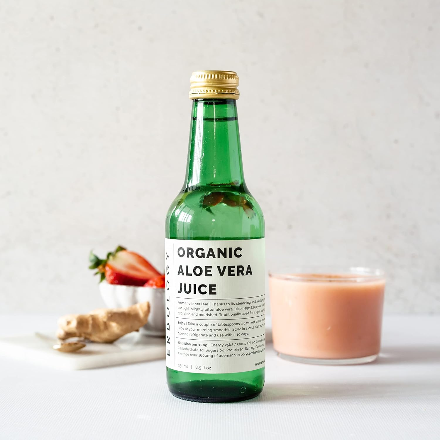 100% Organic Aloe Vera Juice 250Ml - Supports Immunity & Gut Health - Straight from Farm in Spain - Undiluted - No Added Sugar or Artificial Preservatives - Non-Gmo - Recyclable Glass Bottle image number 5