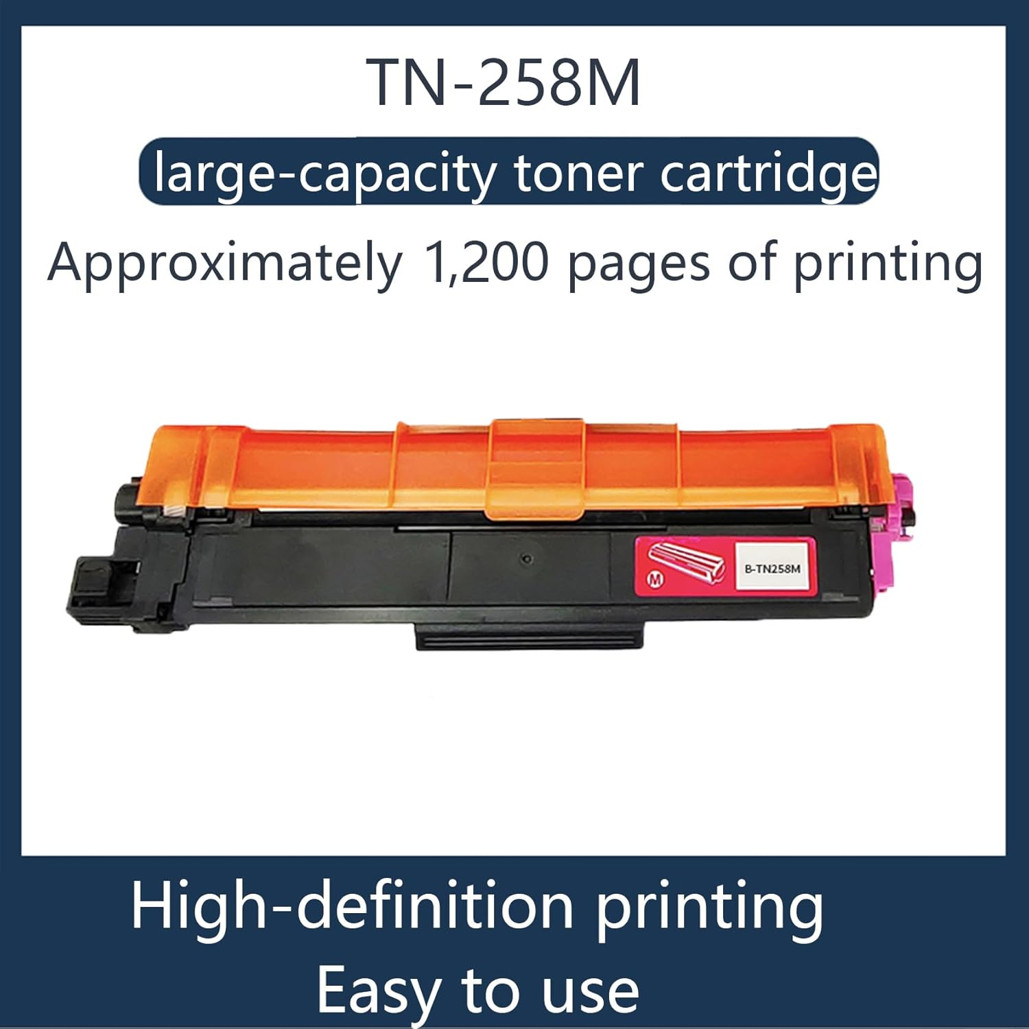 JOJOBE Planet TN-258M Compatible Toner Cartridge with Brother MFC-L8390CDW L3755CDW L3760CDW L8240CDW HL-L3280CDW L3240CDW DCP-L3520CDW L3560CDW , 1200 Pages per Cartridge Magenta image number 4