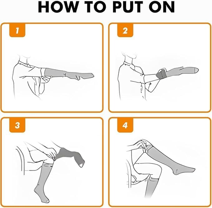 Compression Socks (2/3 Pair) for Men and Women 20-30 Mmhg Compression Stockings Circulation for Cycling Running image number 6