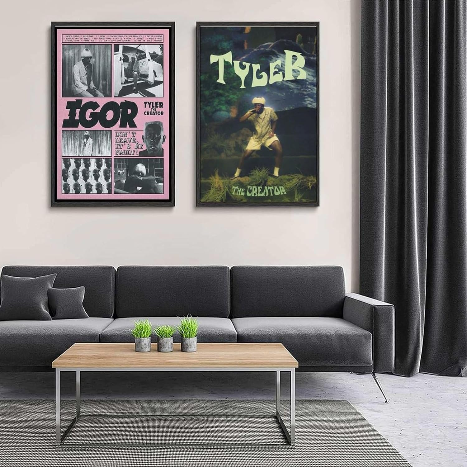 Music Tyler the Art Creator Canvas Poster Poster a Set of 2 Canvas Posters Room Aesthetic Festival Gift Family Bedroom Decor Wall Art Home16X24Inch(40X60Cm) Style