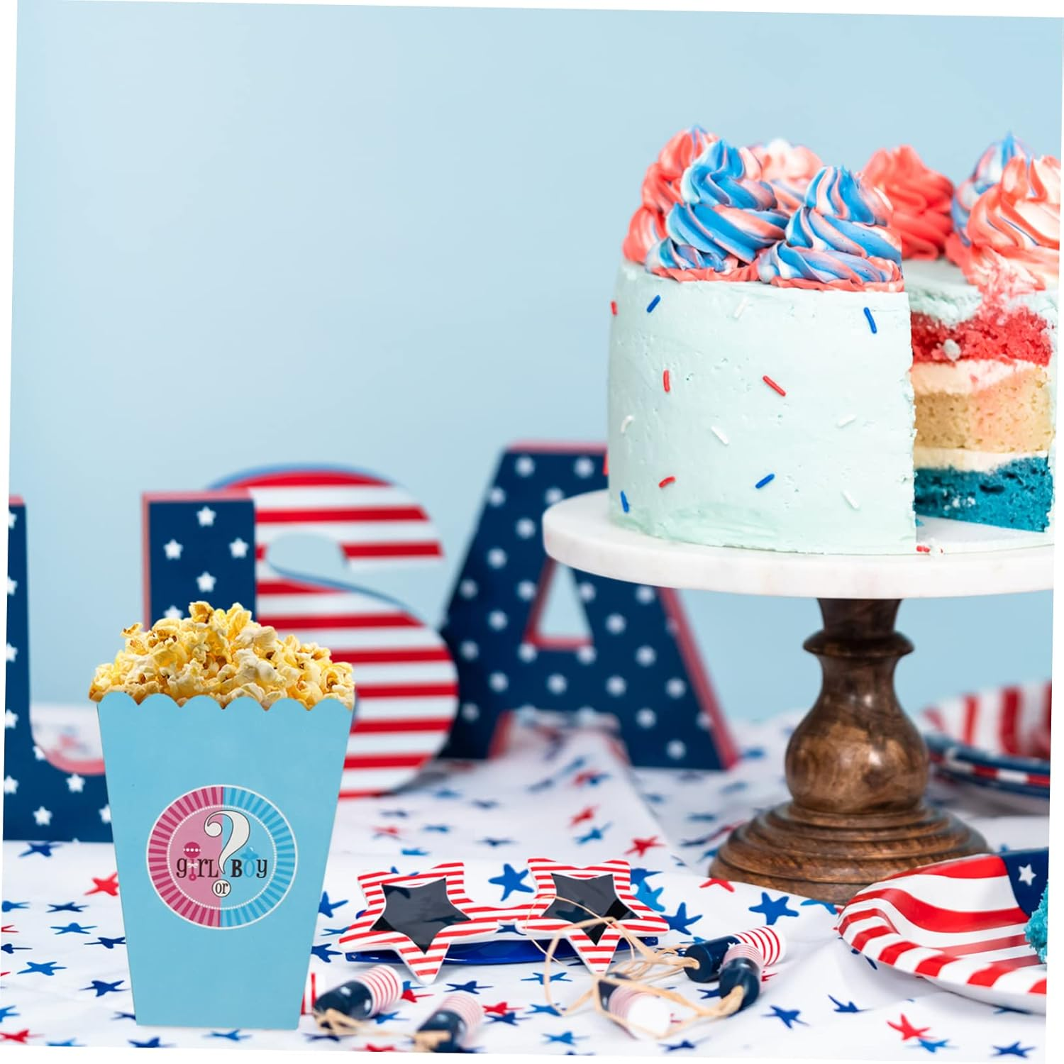 CAXUSD 18Pcs Popcorn Boxes Gender Reveal Party Favors for Popcorn Holder for Birthday Party Decorations image number 4
