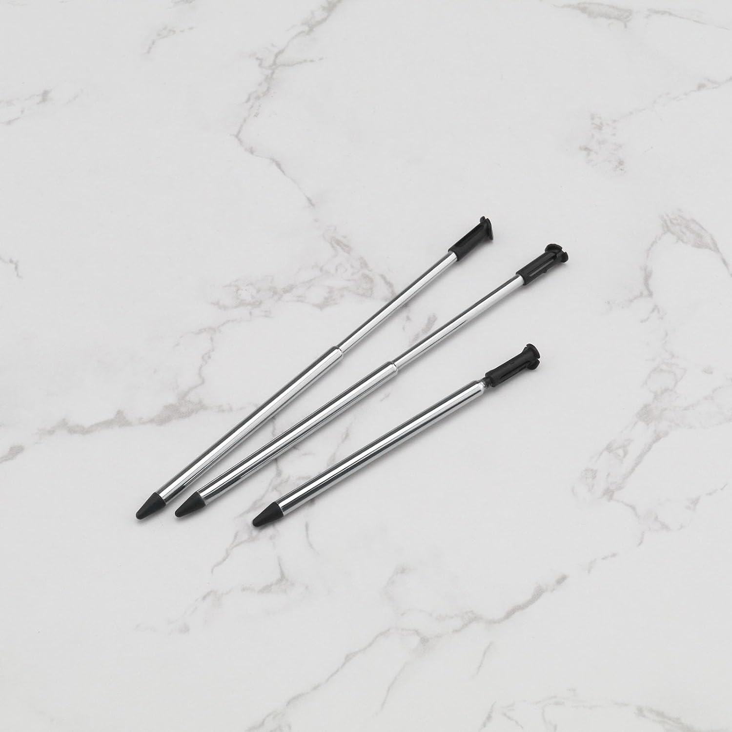 Create Idea 10Pcs Stylus Pen Retractable Touch Screen Pen Extendable Touch Pens Compatible with Nintendo New 3DS for Control Video Games Black image number 2