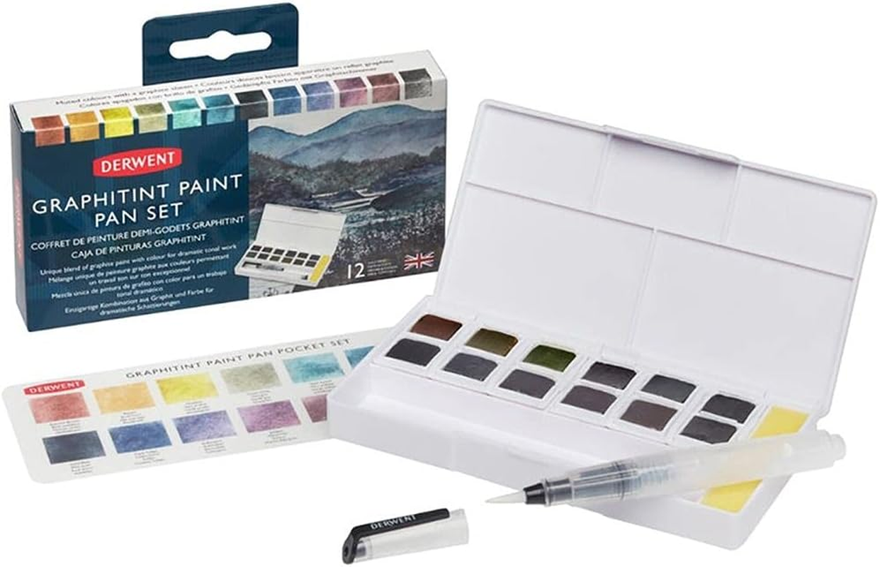 Derwent Inktense Paint Pan Palette, Graphitnt