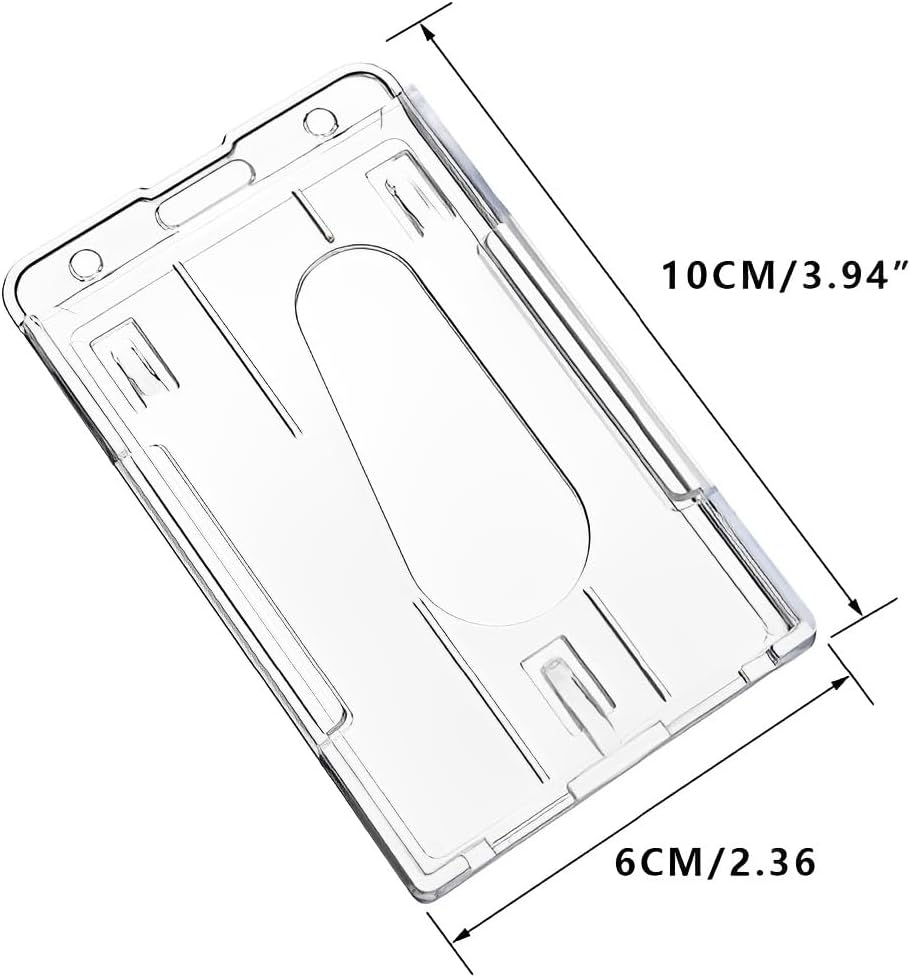 10 Sets Hard ID Card Badge Holder for Keyring Clip Retractable Lanyard Fuel Gas Petroleum image number 3