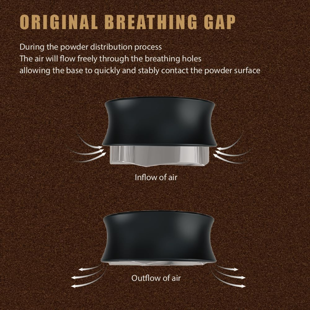 KYONANO 58.5Mm Coffee Distributor, Coffee Gravity Distribution Tool, Espresso Adaptive Distributor and Leveler Tool Compatible with 58Mm Bottomless Portafilter, 304 Stainless Steel 5 Blade Base image number 2