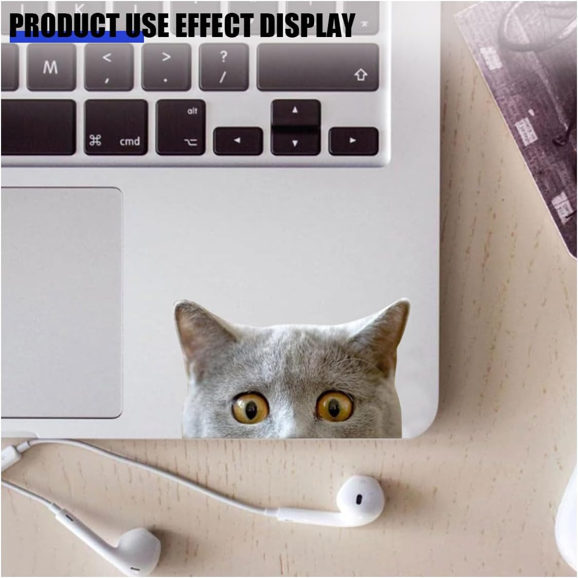 Cute Peeking Sneaky Cat Sticker Waterproof Indoor Outdoor Vinyl Decal, 5Inch Curious Peeking Kitty Cat Sticker for Car Window Bumper Laptop Motorcycle, and Any Other Smooth Surface (A)