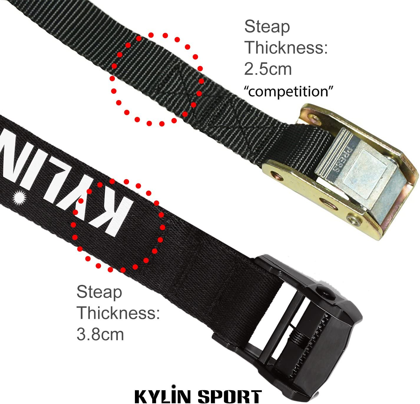 KYLIN SPORT Gymnastic Rings with Adjustable Straps Heavy Duty Exercise Gym Rings for Pull Ups and Dips,Cross-Training Workout,Strength Training,Fitness image number 1