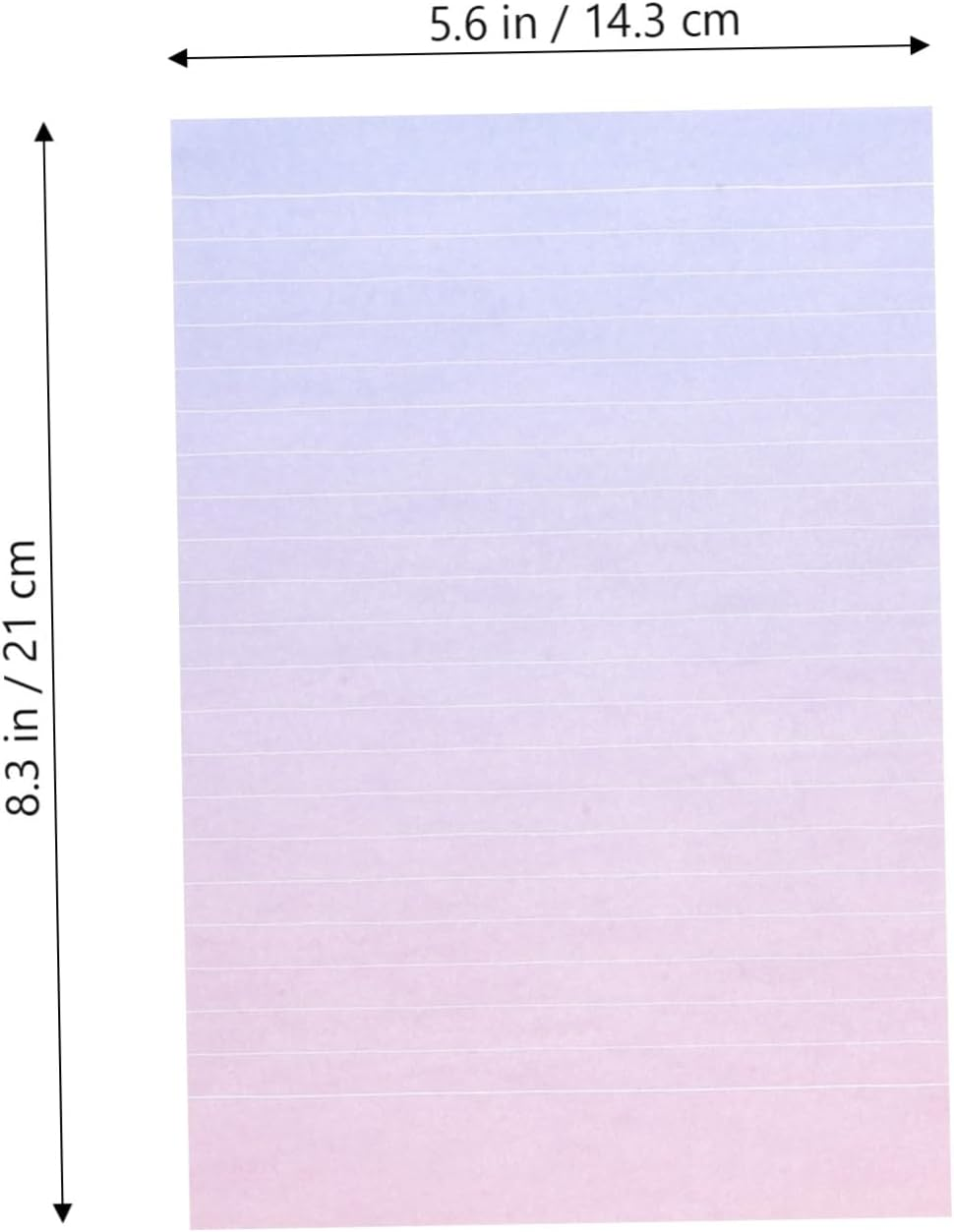 4 Sets Gradient Color Korean Style Letter Paper and Envelopes Stationery Set 4 Letter Papers and 2 Envelopes per Mixed Colors Creative Writing for Party Invitations and Festive Correspondence image number 4