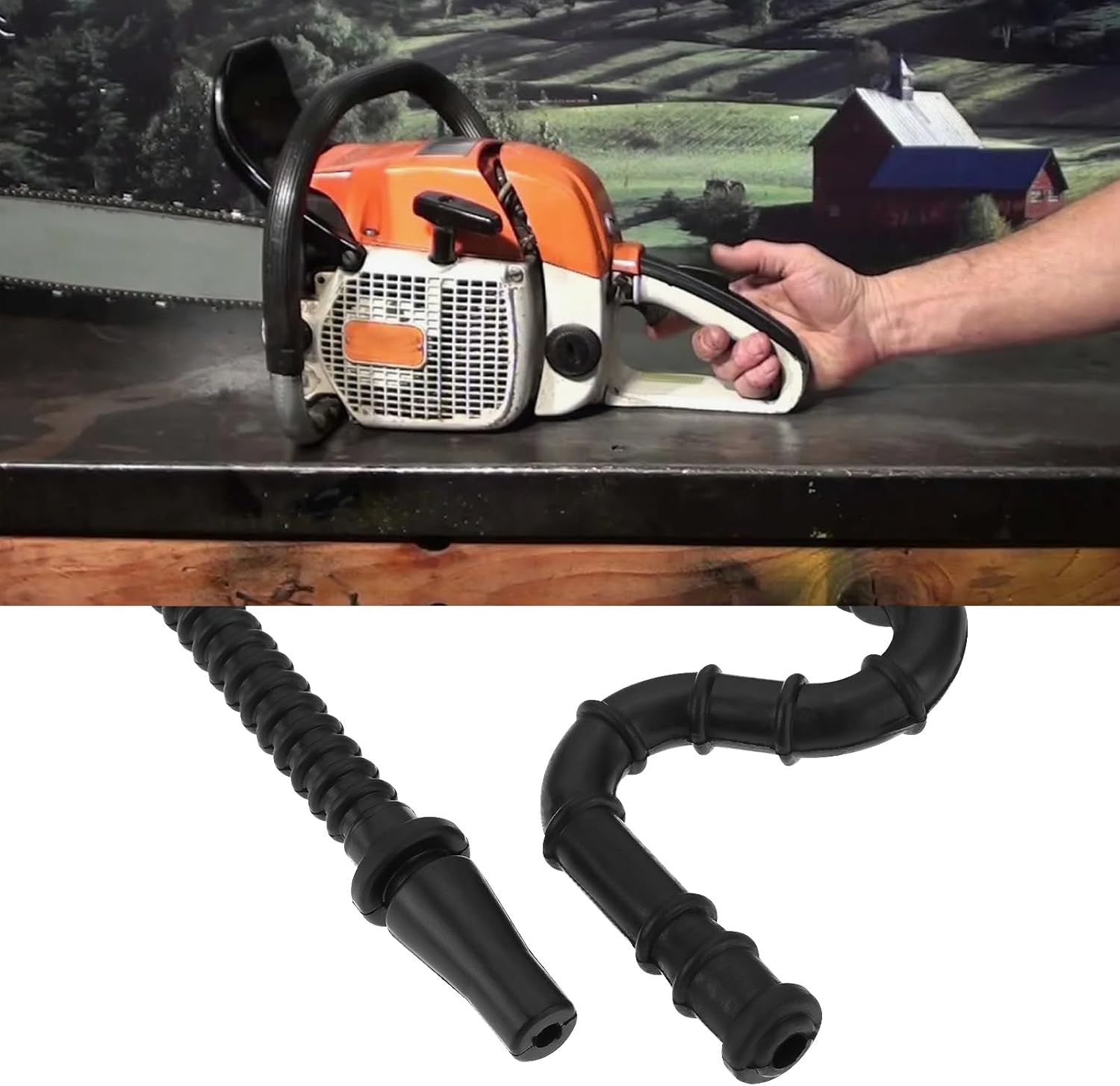 1 Set of Gas Fuel Line Hose Pipe Combo Kit with Fuel Filter Compatible with Stihl 028 029 034 036 039 MS290 MS340 MS390 Chainsaw Black image number 6