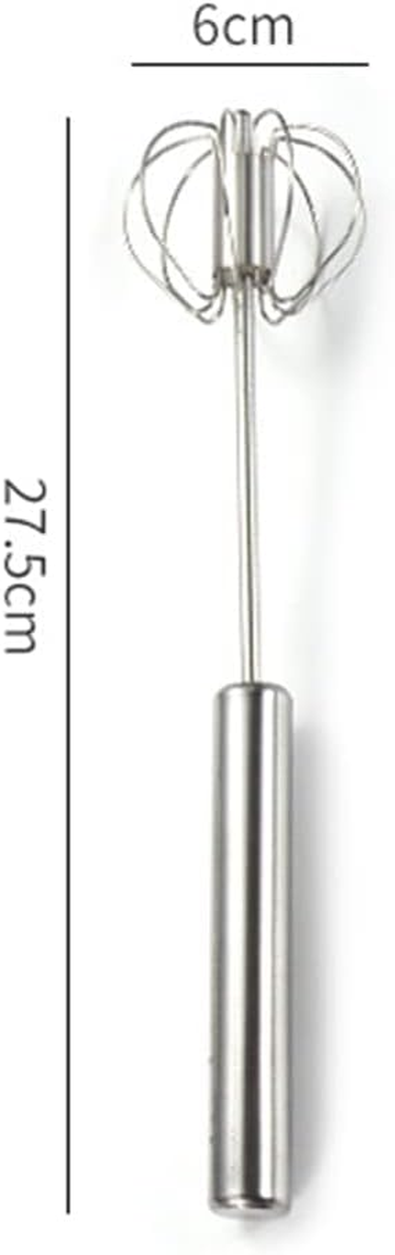 Tongke 2 Pack Stainless Steel Semi-Automatic Egg Whisk, Kitchen Balloon Whisks for Cooking, Blending, Whisking, Beating, Stirring Small image number 1