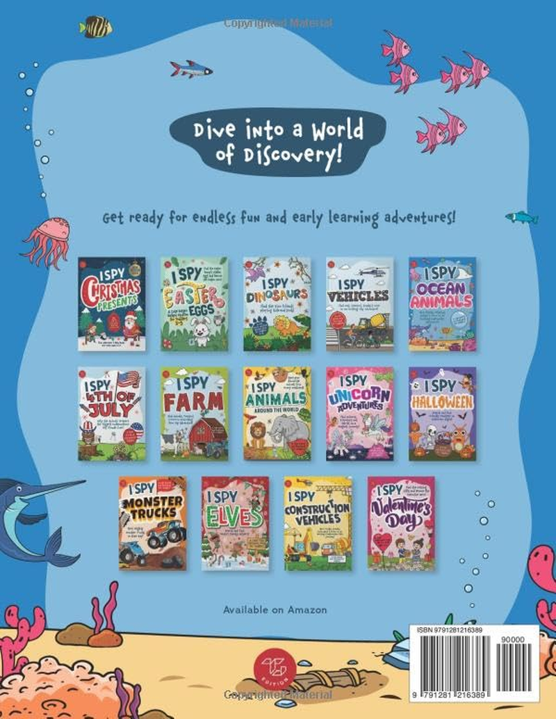 I Spy Ocean Animals: Spot Sharks, Dolphins, Whales & More on an Exciting Underwater Adventure! a Cute Search and Find Book for Toddlers image number 3