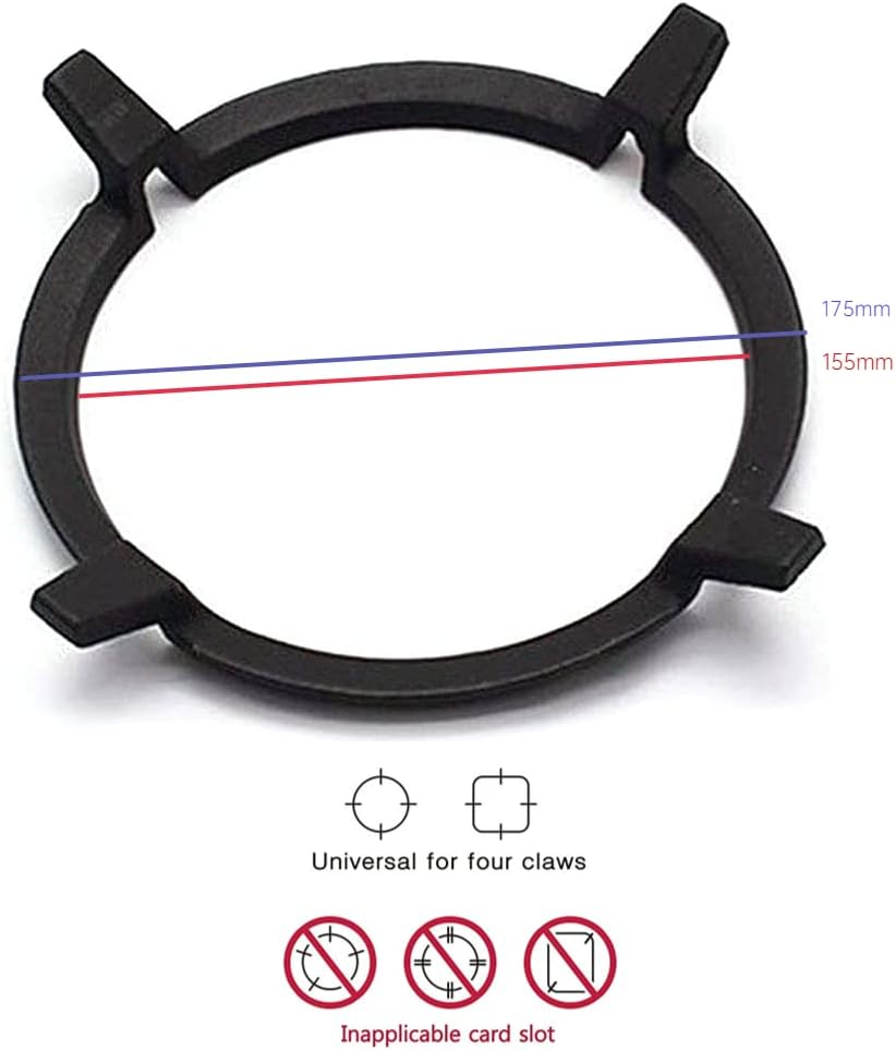 Gas Stove Bracket Universal Non Slip Black Cast Iron Stove Rack Milk Pot Holder for Gas Hob Gas Stove Accessories