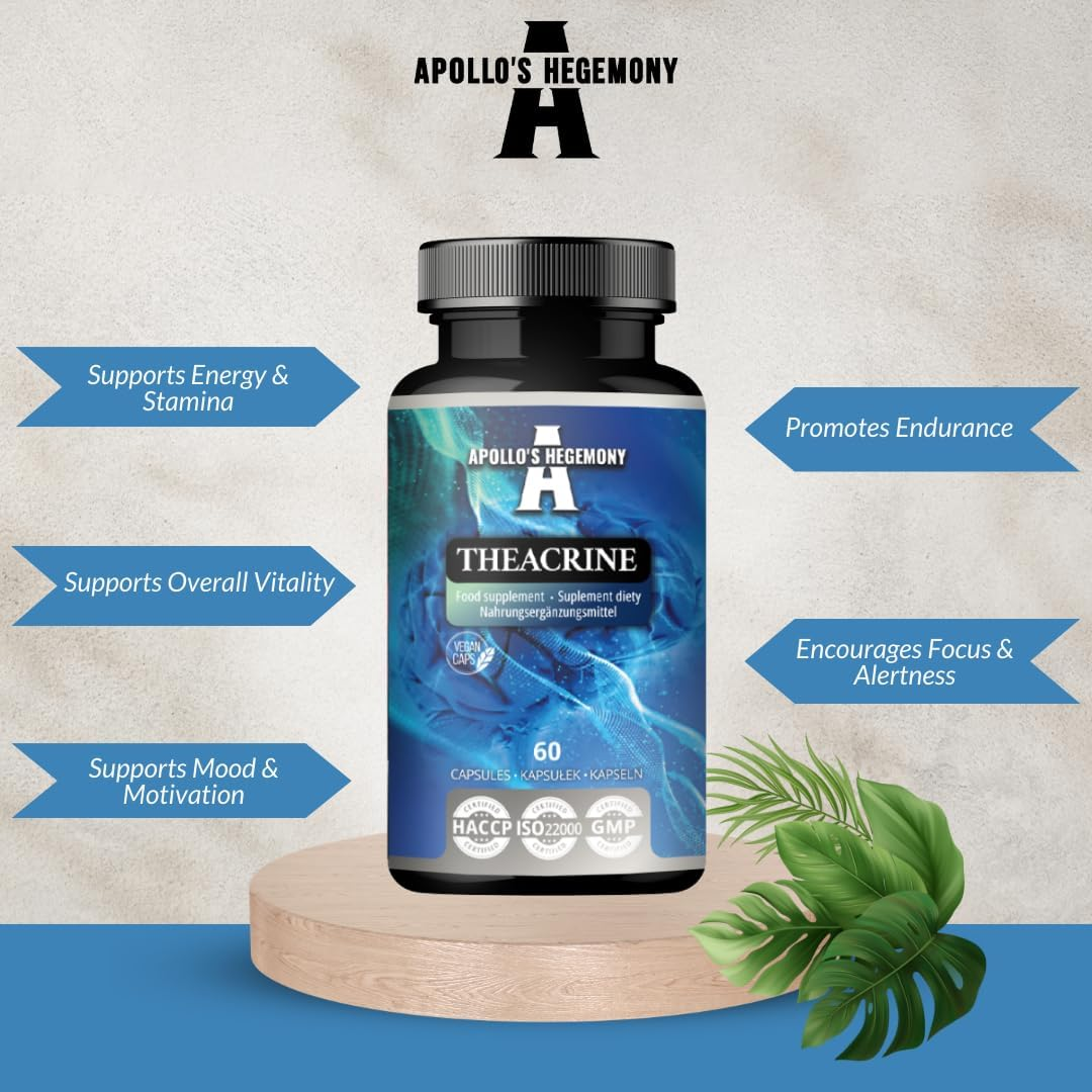 Theacrine 125Mg - 60 Vegan Capsules - Natural Alkaloid from Tea for Enhanced Focus and Energy - 2 Month Supply - Diet Supplement from Apollo'S Hegemony image number 6