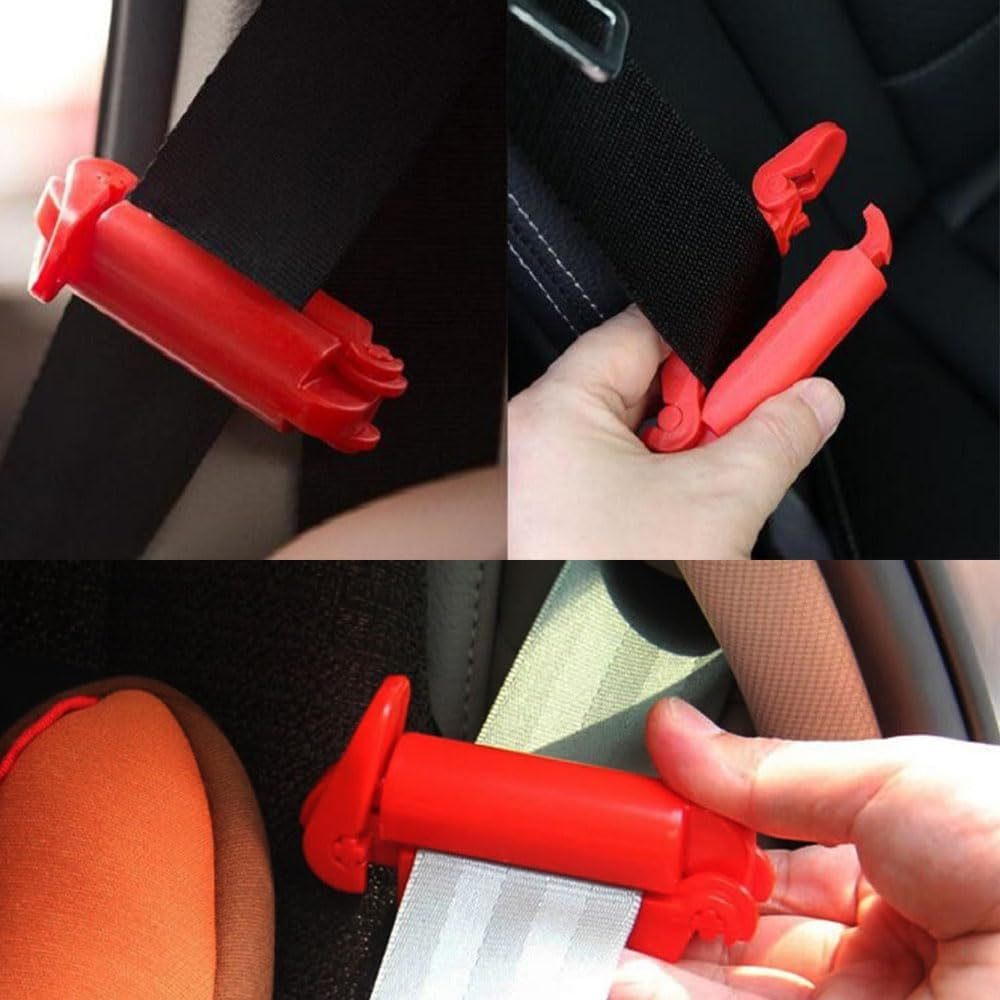 Seat Belt Adjuster,Armastuse 2 Pcs Car Seat Chest Harness Clip,Children'S Car Safety Seat Safety Belt Fixing Clip Fixer Safety Belt Anti-Slip Card Adjusting Buckle Fittings image number 1