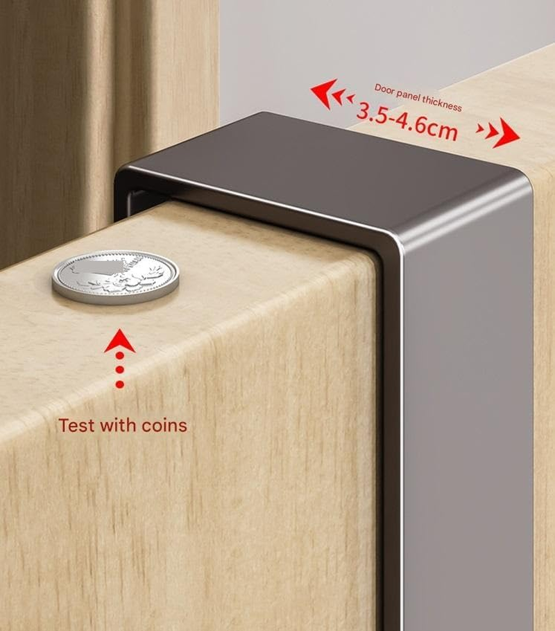 Over the Door Hooks, No Assembly Required Door Hanger Hook, Sturdy over the Door Coat Rack, over Door Hanger Door Hooks for Hanging Clothes, Towels, Hats (Black, 12 * 39CM) image number 2