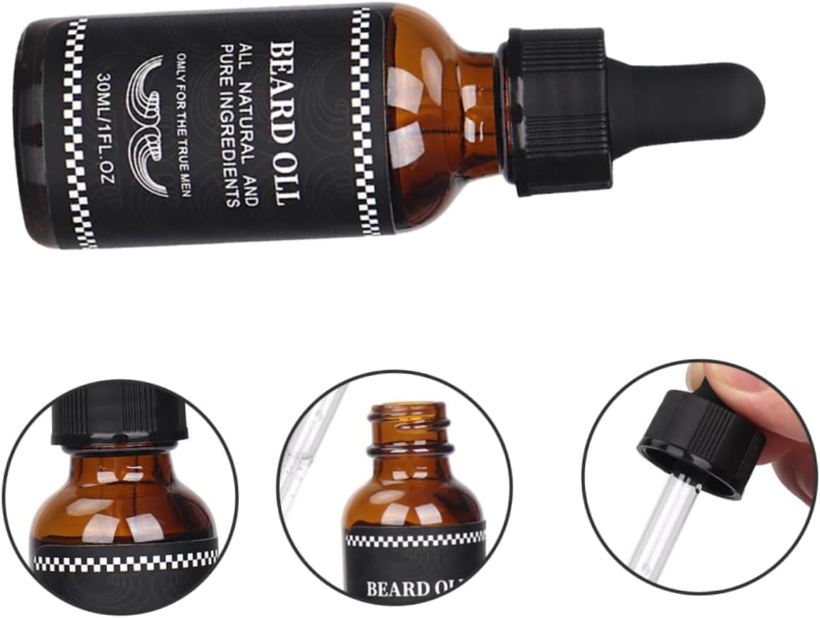 Beard Oil Set Jojoba Castor Jamaican Black Castor Burdock Root Beard Moisturizer Essential Oil for Men image number 5