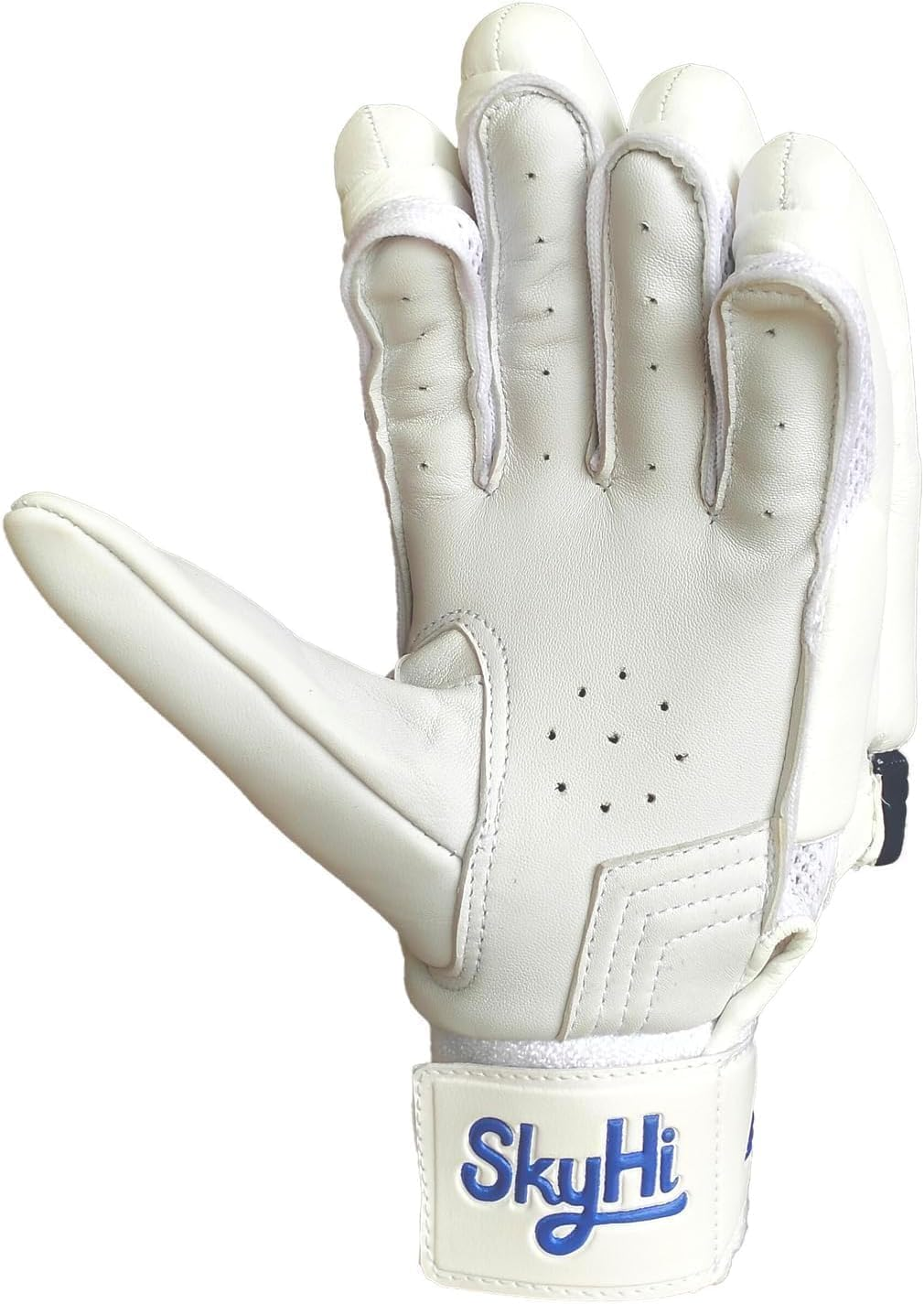 SKYHI Test Cricket Batting Gloves | Lighweight Leather Cricket Batting Gloves for Mens Right Hand and Left Hand Batsman