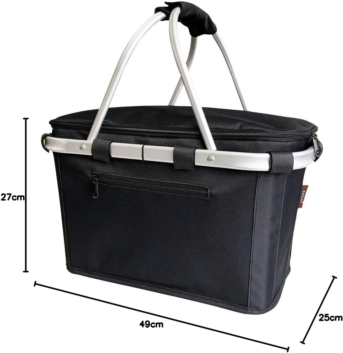 Sachi Insulated Carry Basket W/Lid - Black image number 2