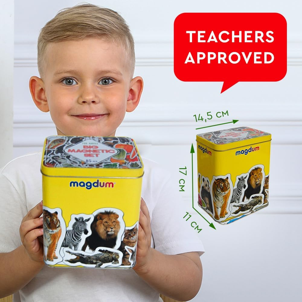 Farm Animals & Fruit & Veggie Photo Magnets - 85 Large Fridge Magnets for Toddlers - Zoo Animals - Children'S Gifts image number 4