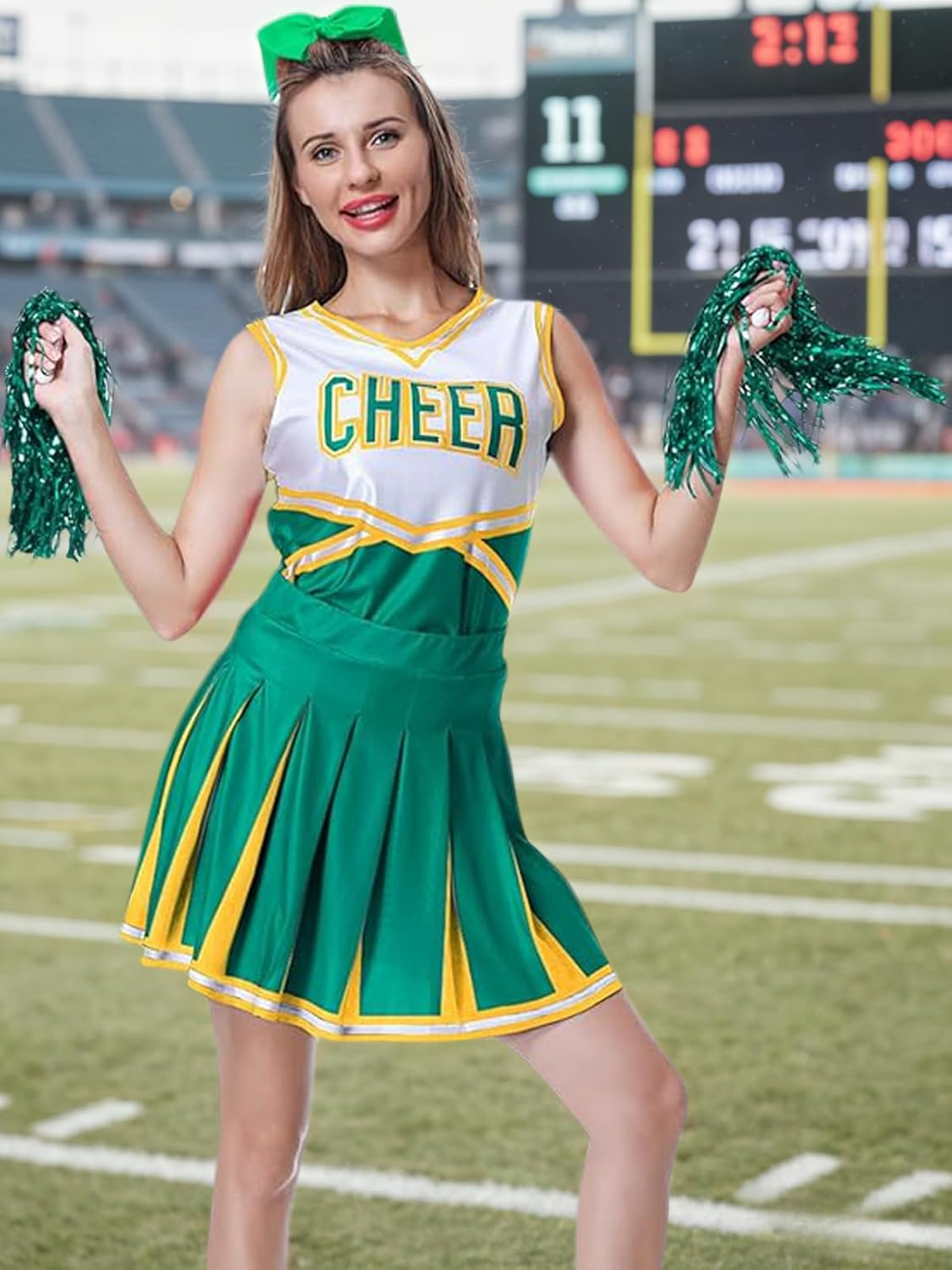 GRAJTCIN Women'S Cheerleader Costume Musical Uniform Halloween Party Fancy Outfit image number 1