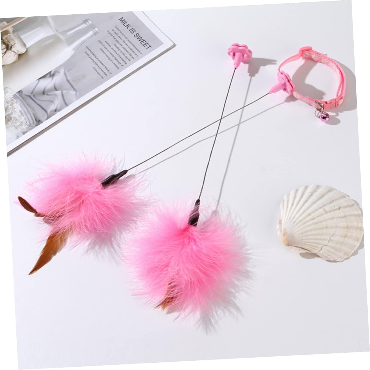 Cat Toys 2Pcs Collar Cat Teaser Catnip Cat Toys Pet Collar Kitten Collars Kitten Teething Toys Cat Chew Toys Cat Cat Toys Interactive Teasing Toys the Stick image number 1